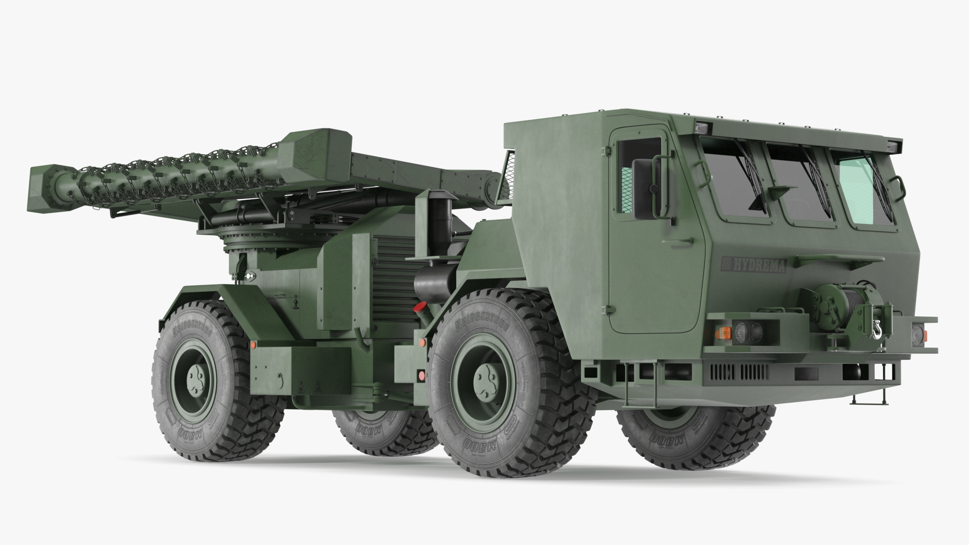 3D model Used Khaki Mine Sweeper Vehicle Hydrema 910 Rigged