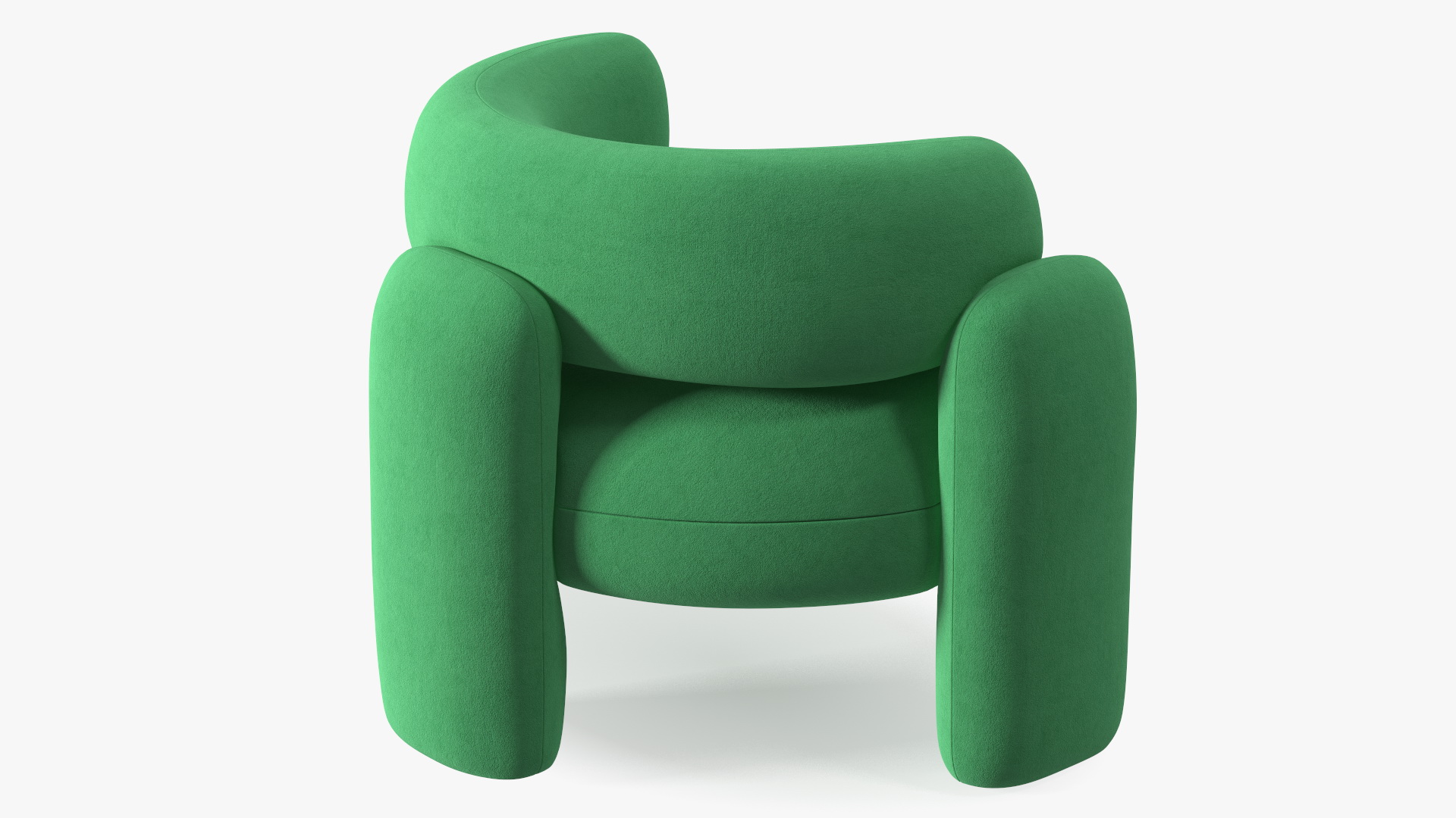 Smooth Shape Green Armchair 3D