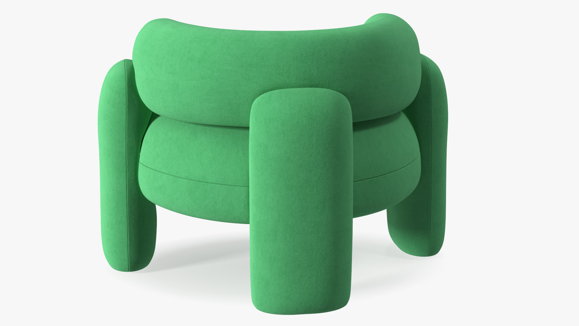 Smooth Shape Green Armchair 3D