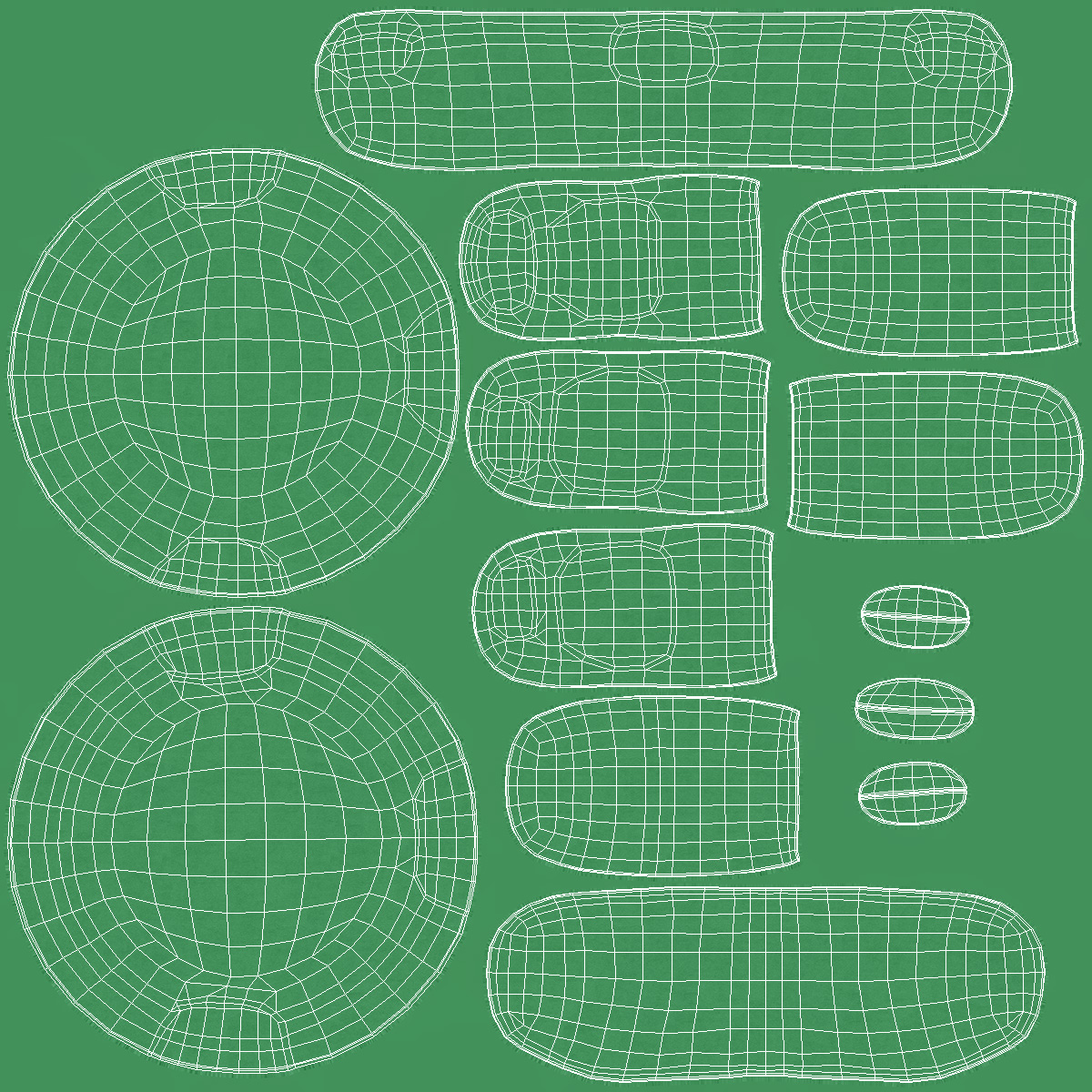 Smooth Shape Green Armchair 3D