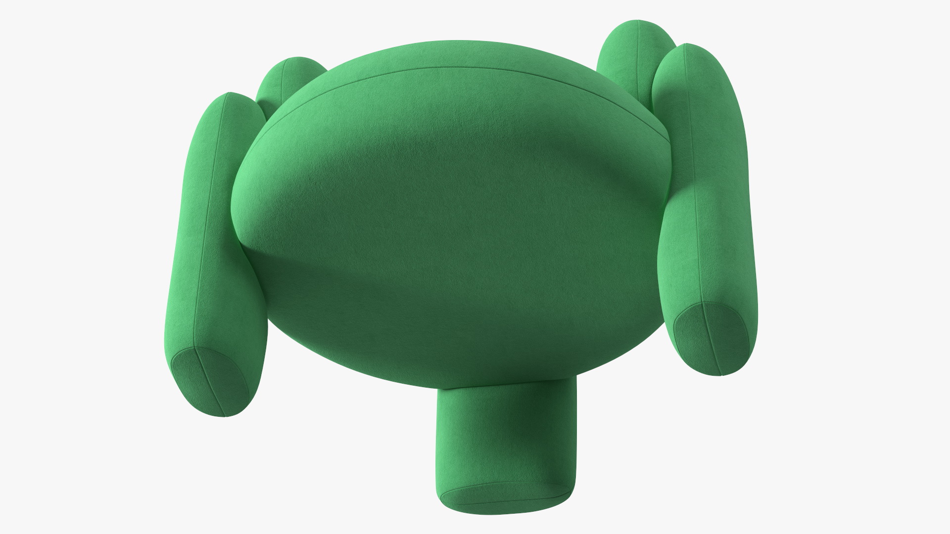 Smooth Shape Green Armchair 3D