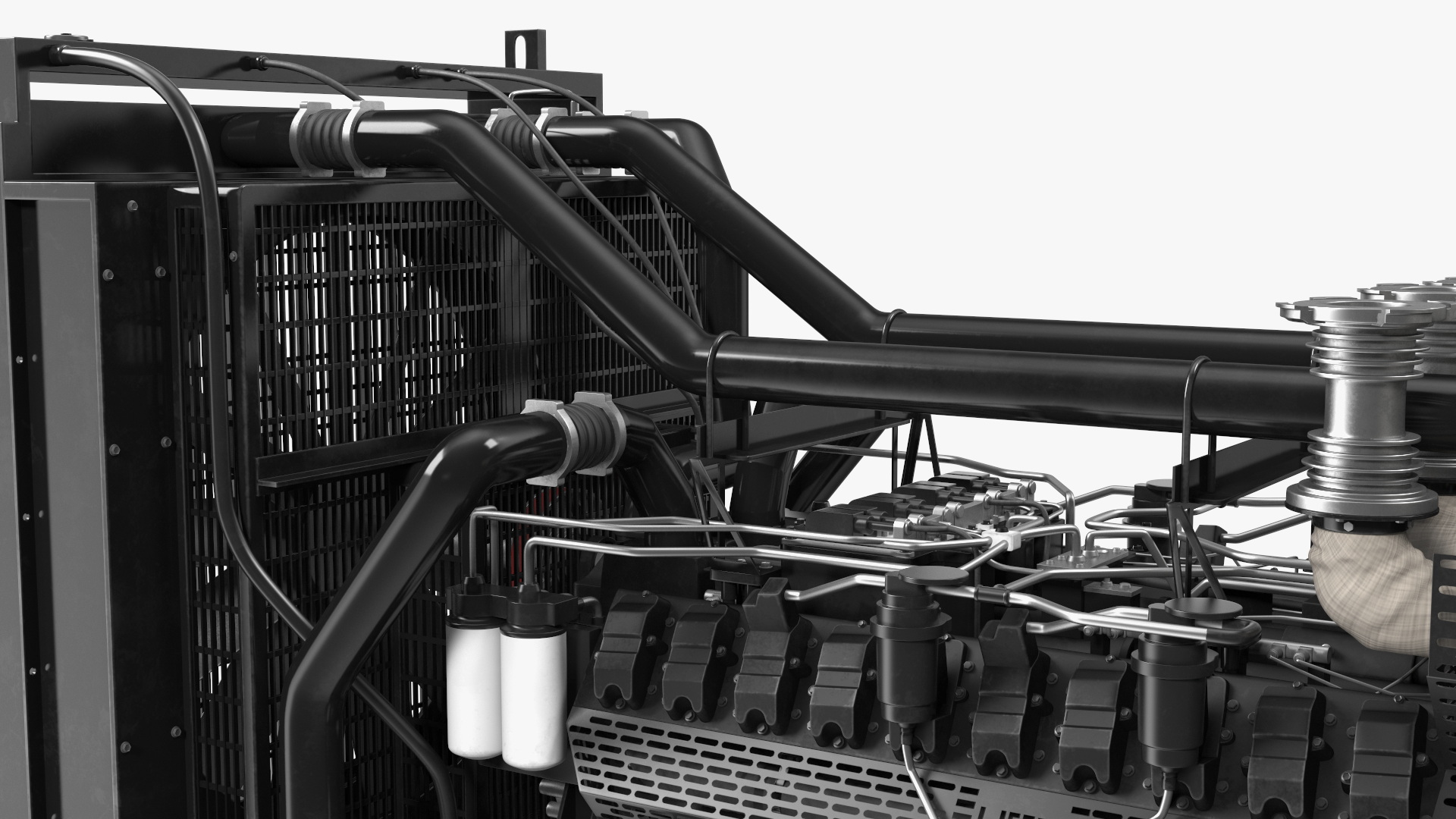 3D Industrial Diesel Generator Green model