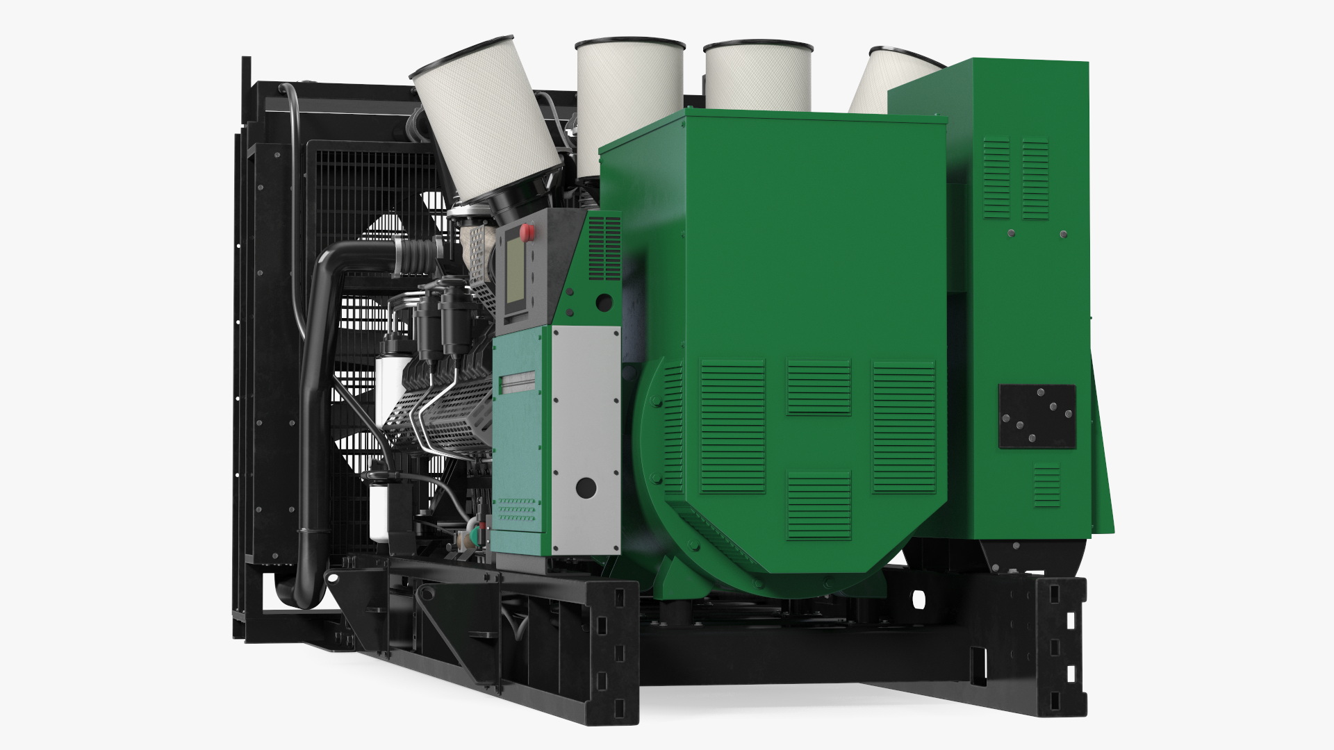 3D Industrial Diesel Generator Green model