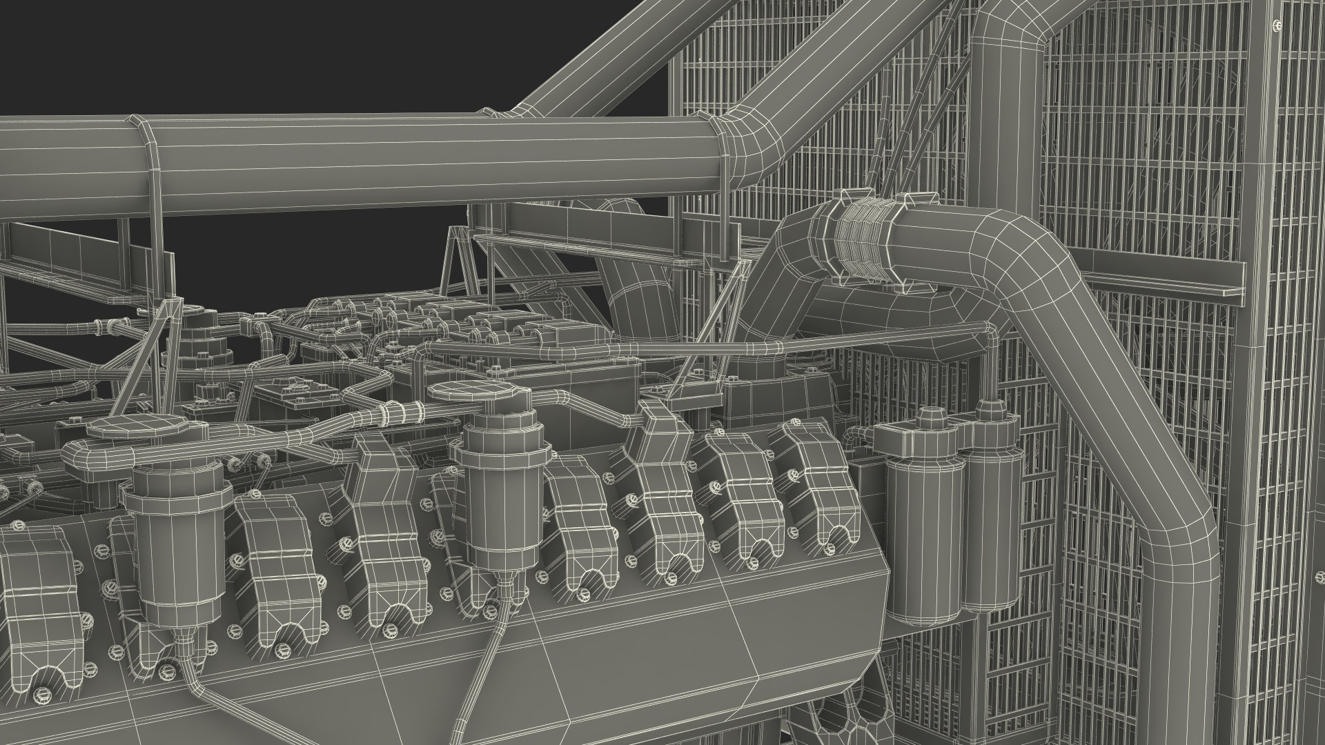 3D Industrial Diesel Generator Green model