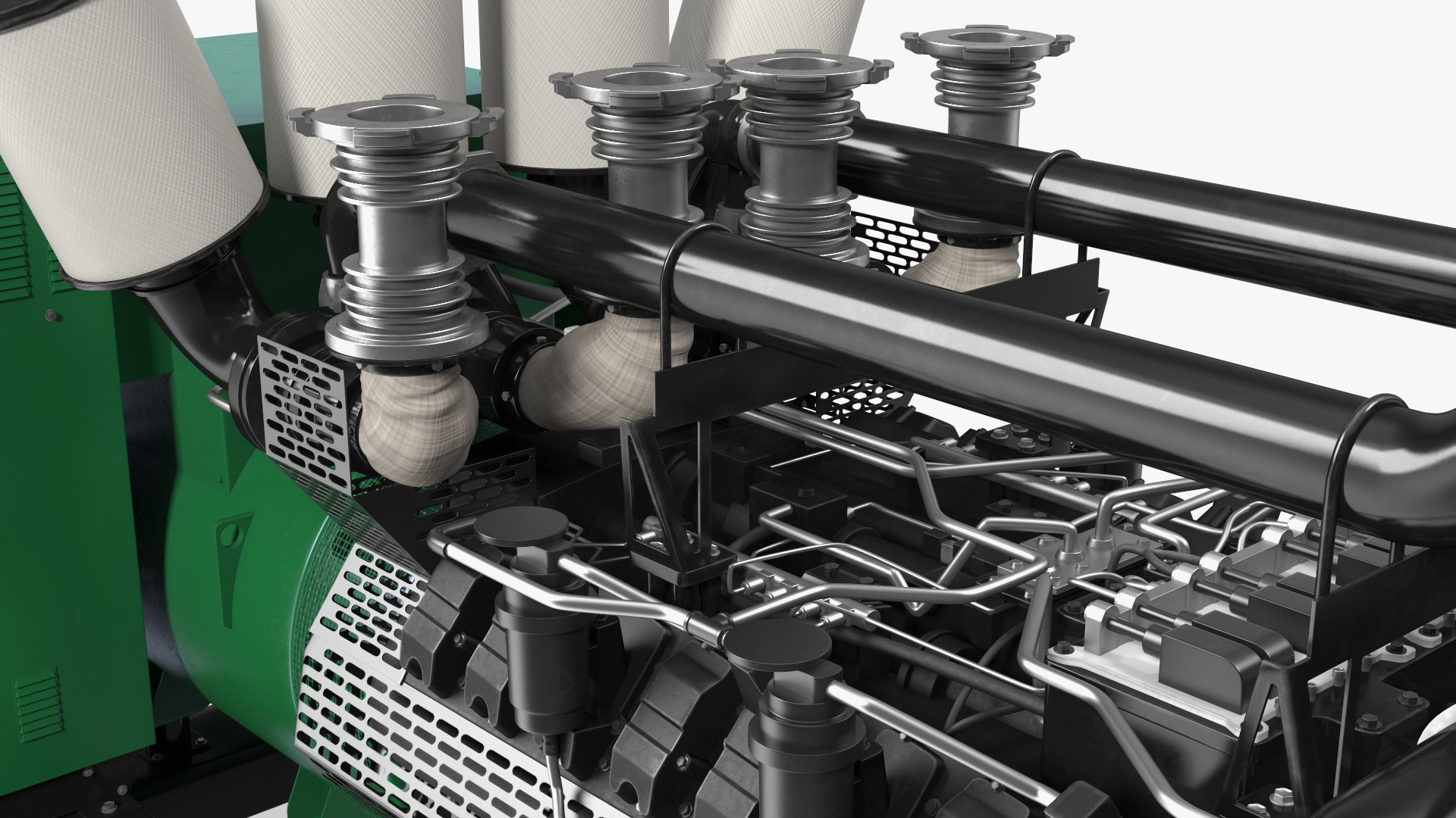 3D Industrial Diesel Generator Green model