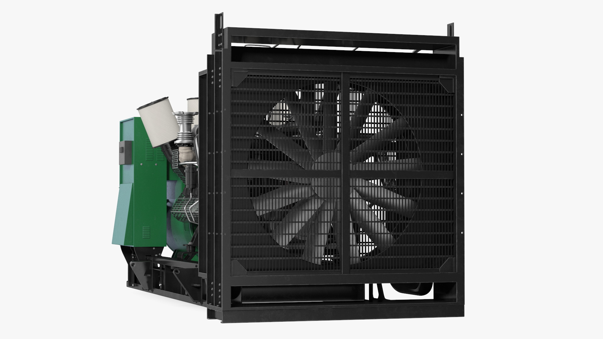 3D Industrial Diesel Generator Green model