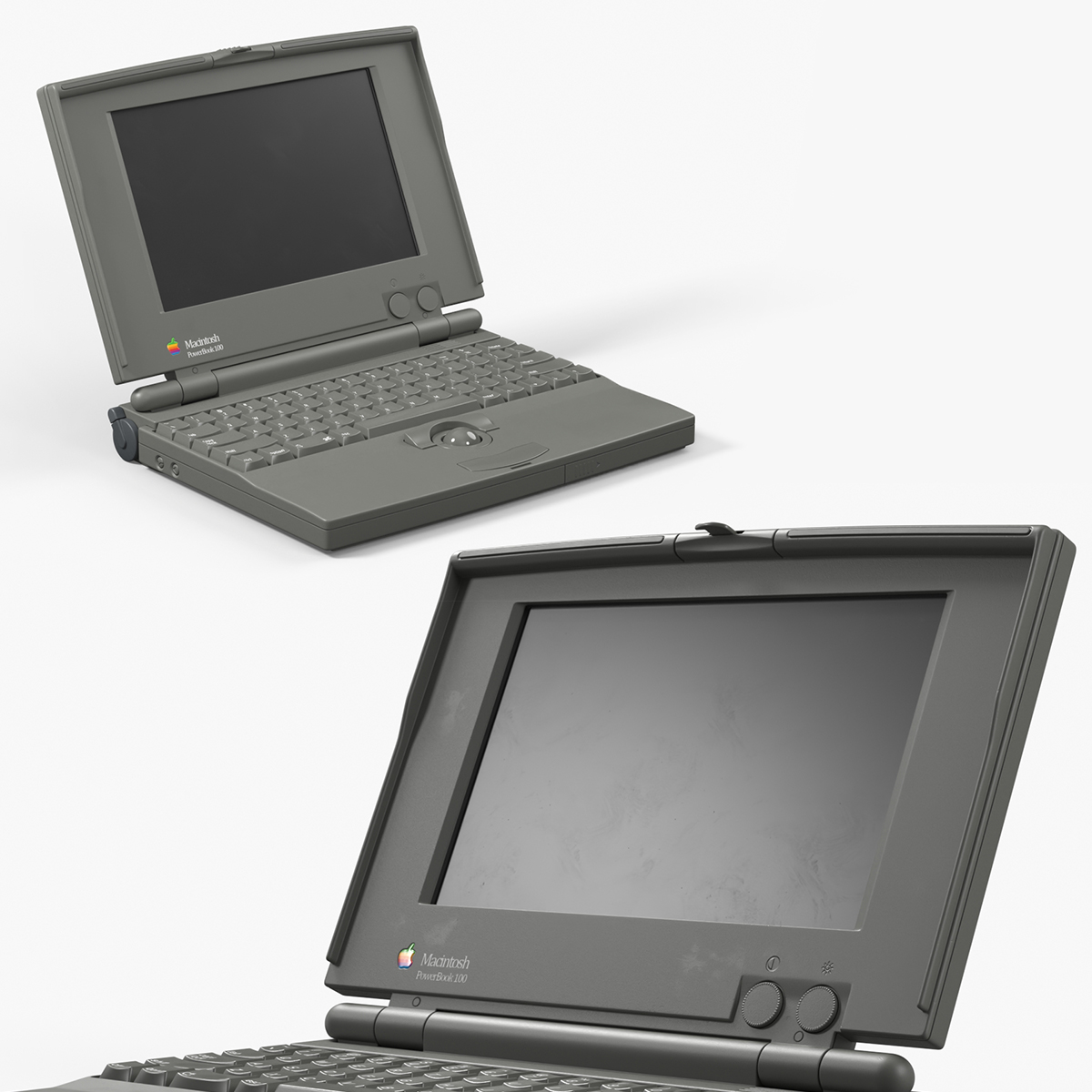Apple PowerBook 100 Series Laptop 3D model preview
