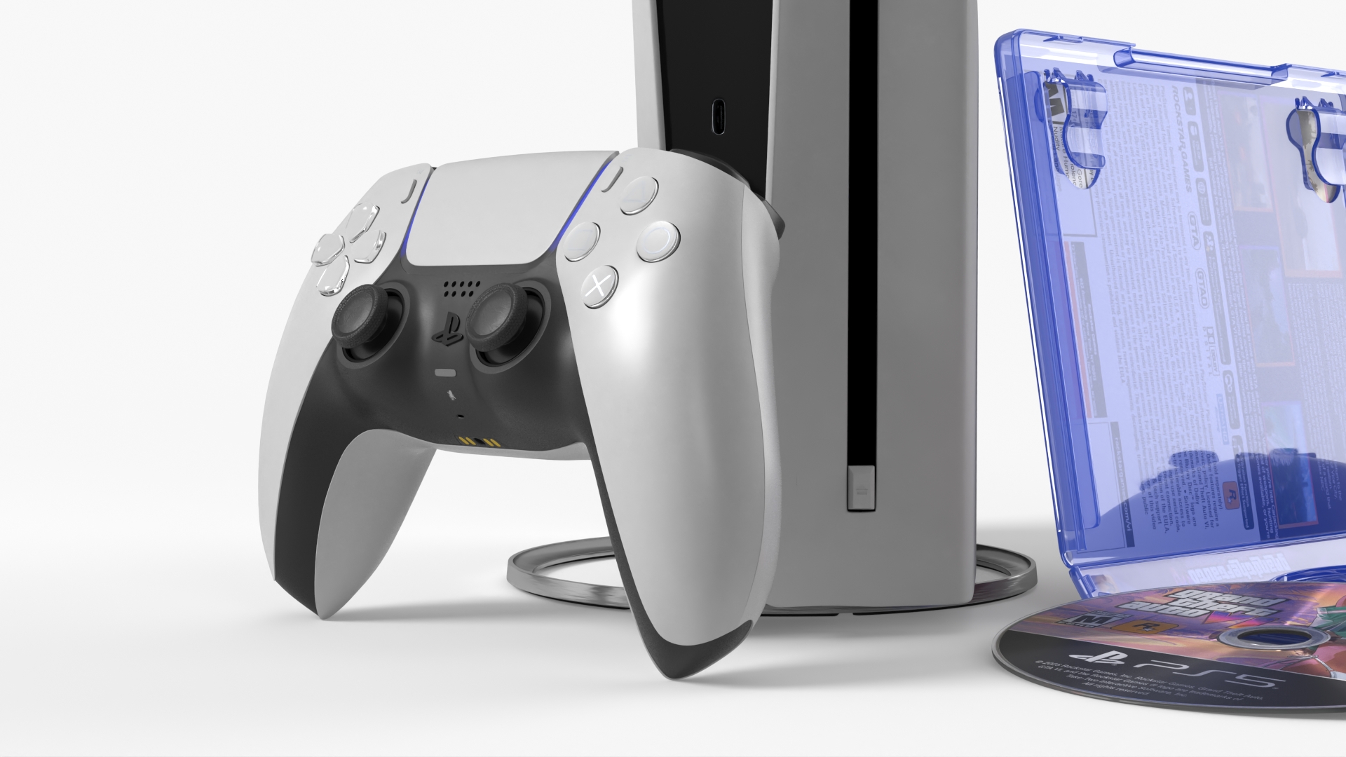 PlayStation 5 with GTA 6 Case and Disc Set, view 7
