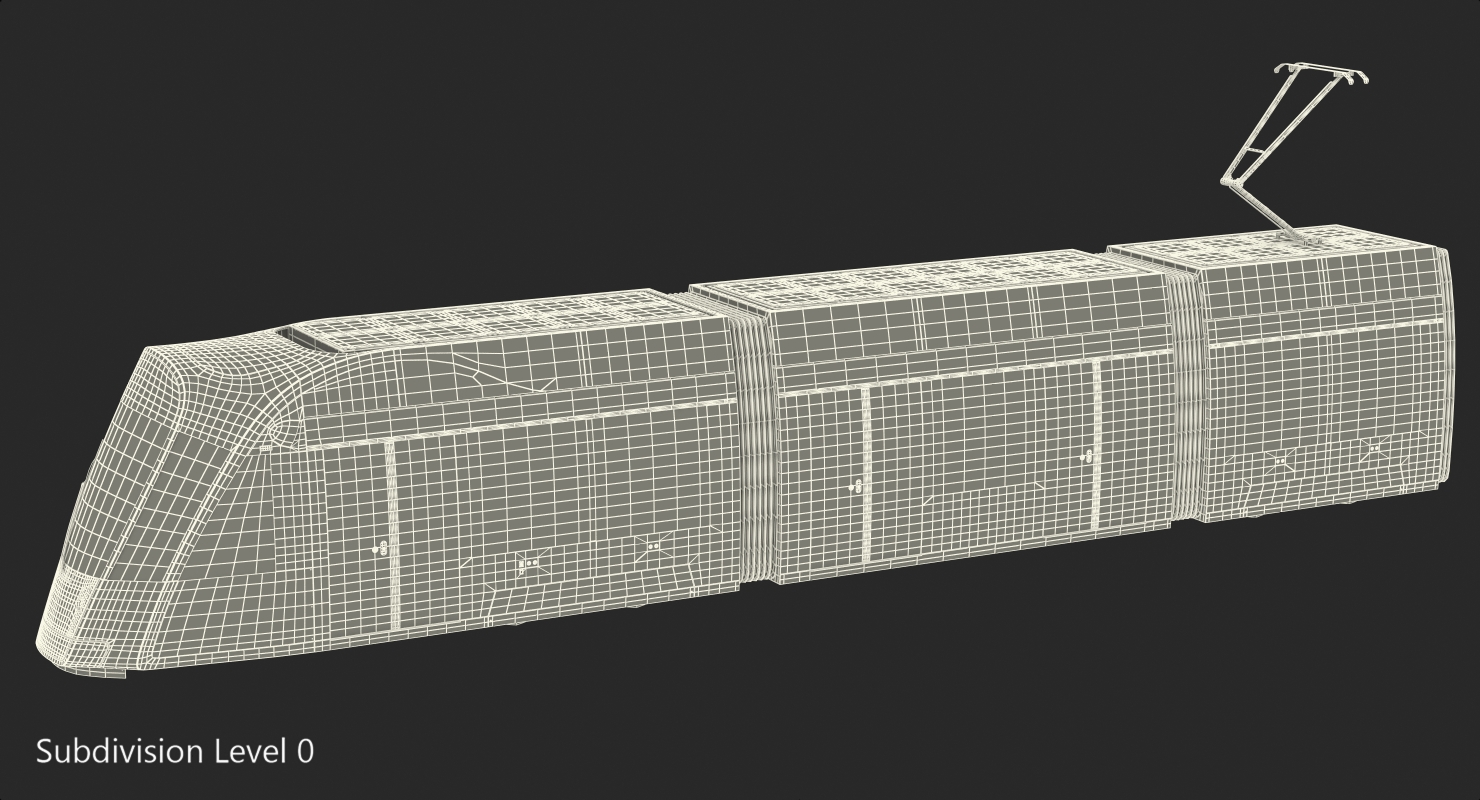 City Tram Generic Rigged 3D model