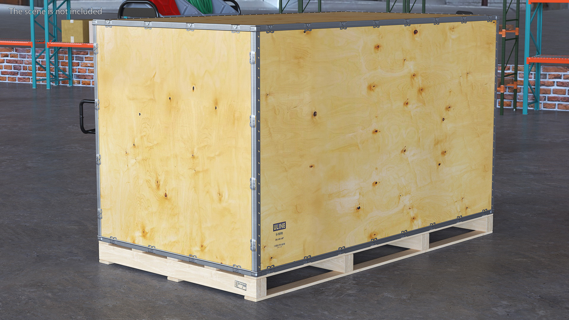 3D model Export Shipment Wooden Container 84x48 Inches