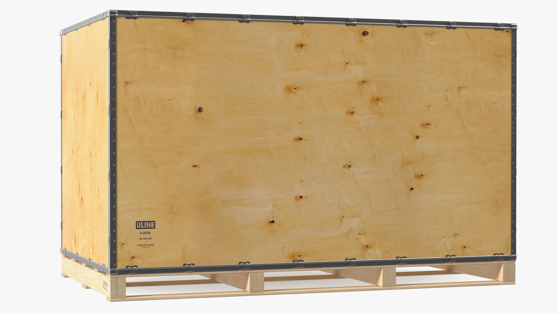 3D model Export Shipment Wooden Container 84x48 Inches