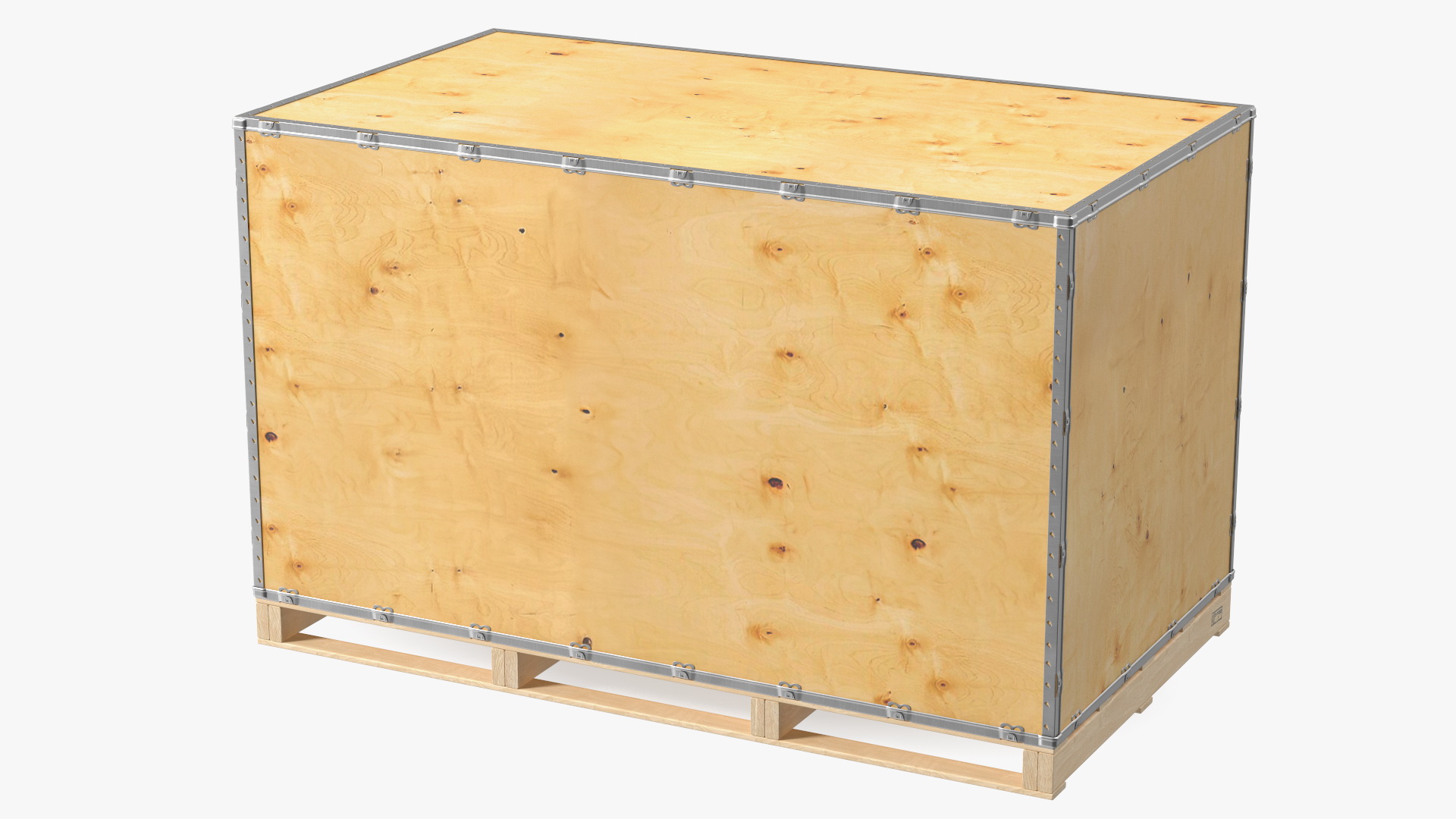 3D model Export Shipment Wooden Container 84x48 Inches