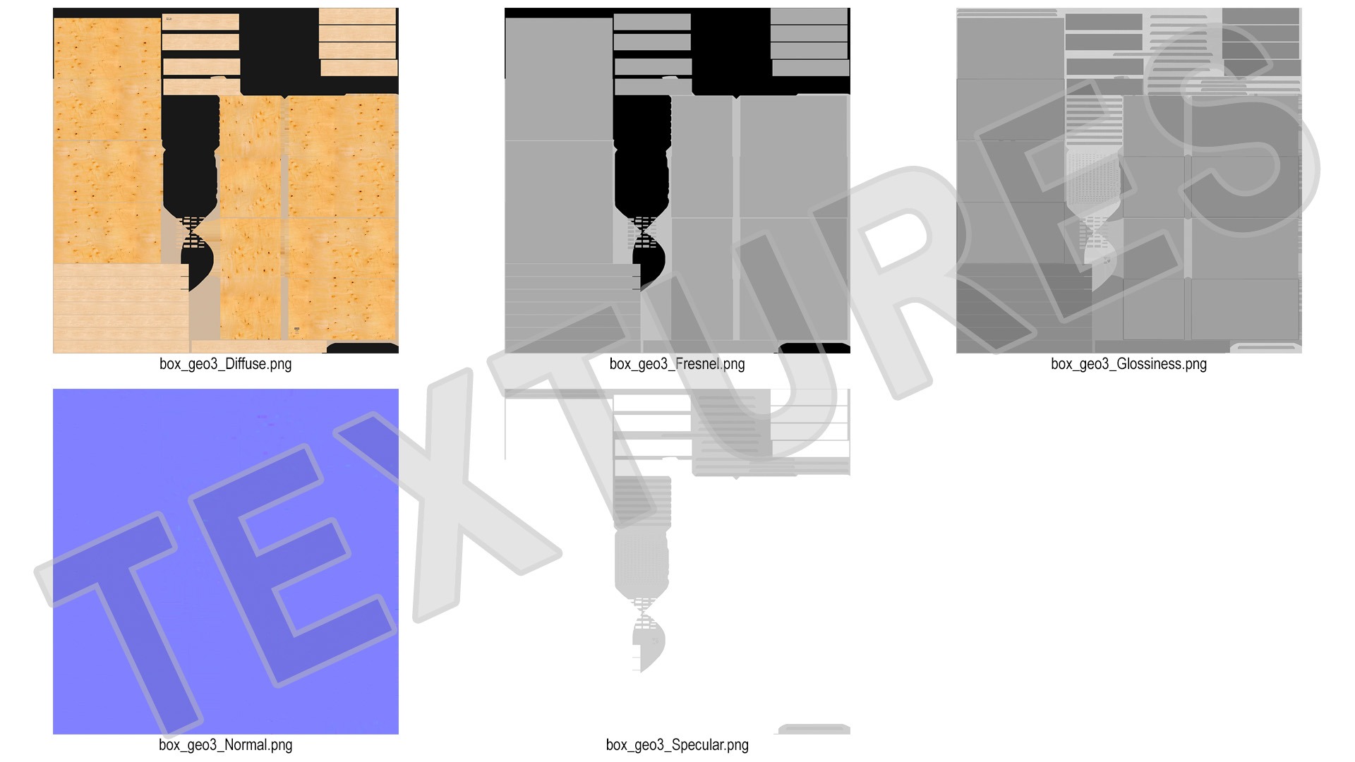 3D model Export Shipment Wooden Container 84x48 Inches