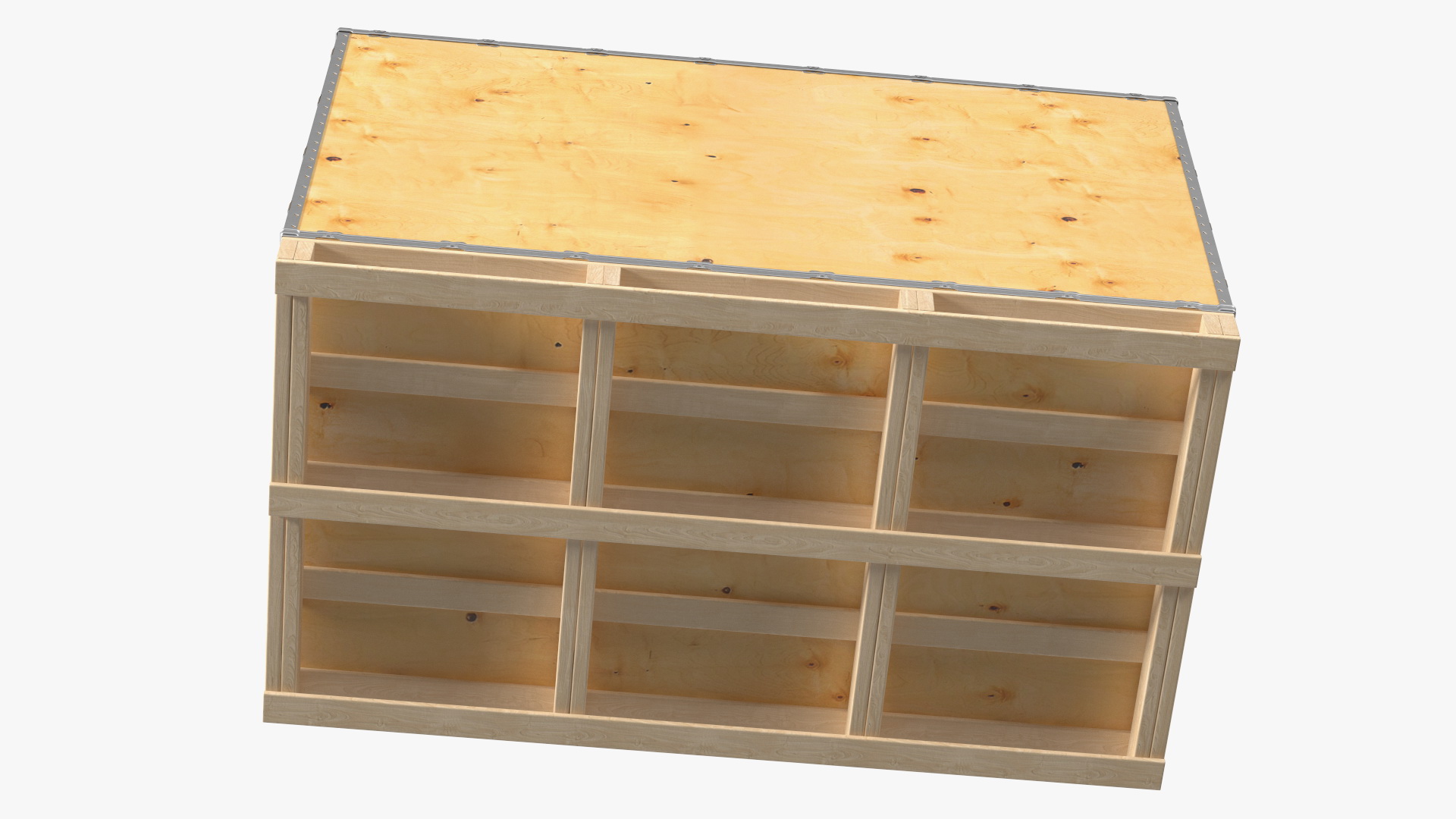 3D model Export Shipment Wooden Container 84x48 Inches