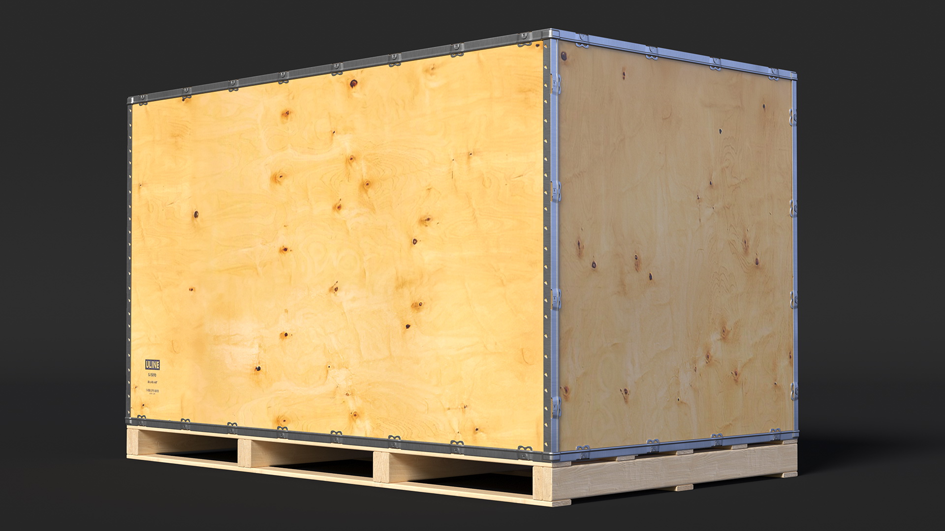 3D model Export Shipment Wooden Container 84x48 Inches