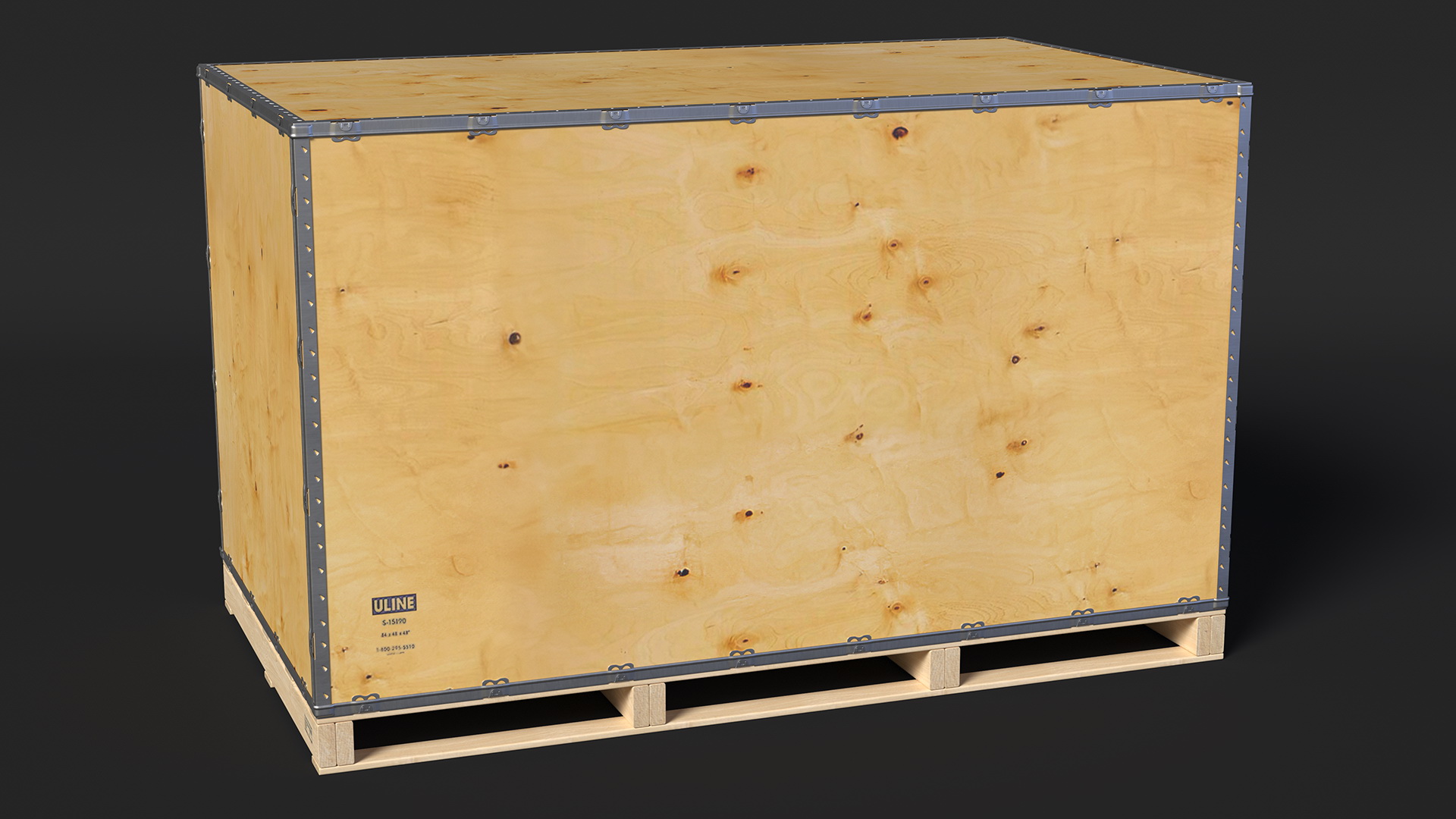 3D model Export Shipment Wooden Container 84x48 Inches