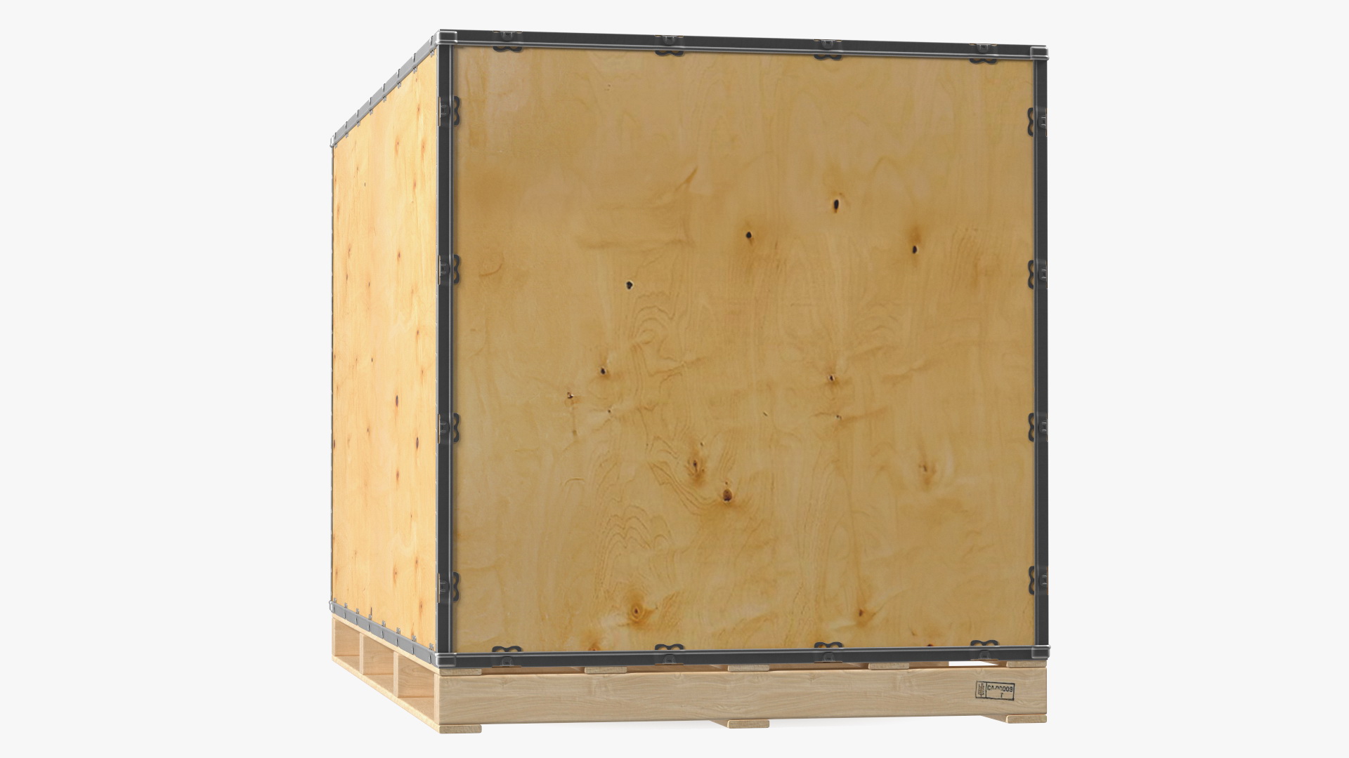 3D model Export Shipment Wooden Container 84x48 Inches
