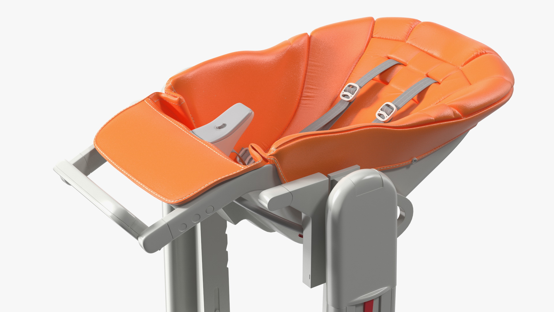 Compact Folding High Chair Horizontal Orange 3D model