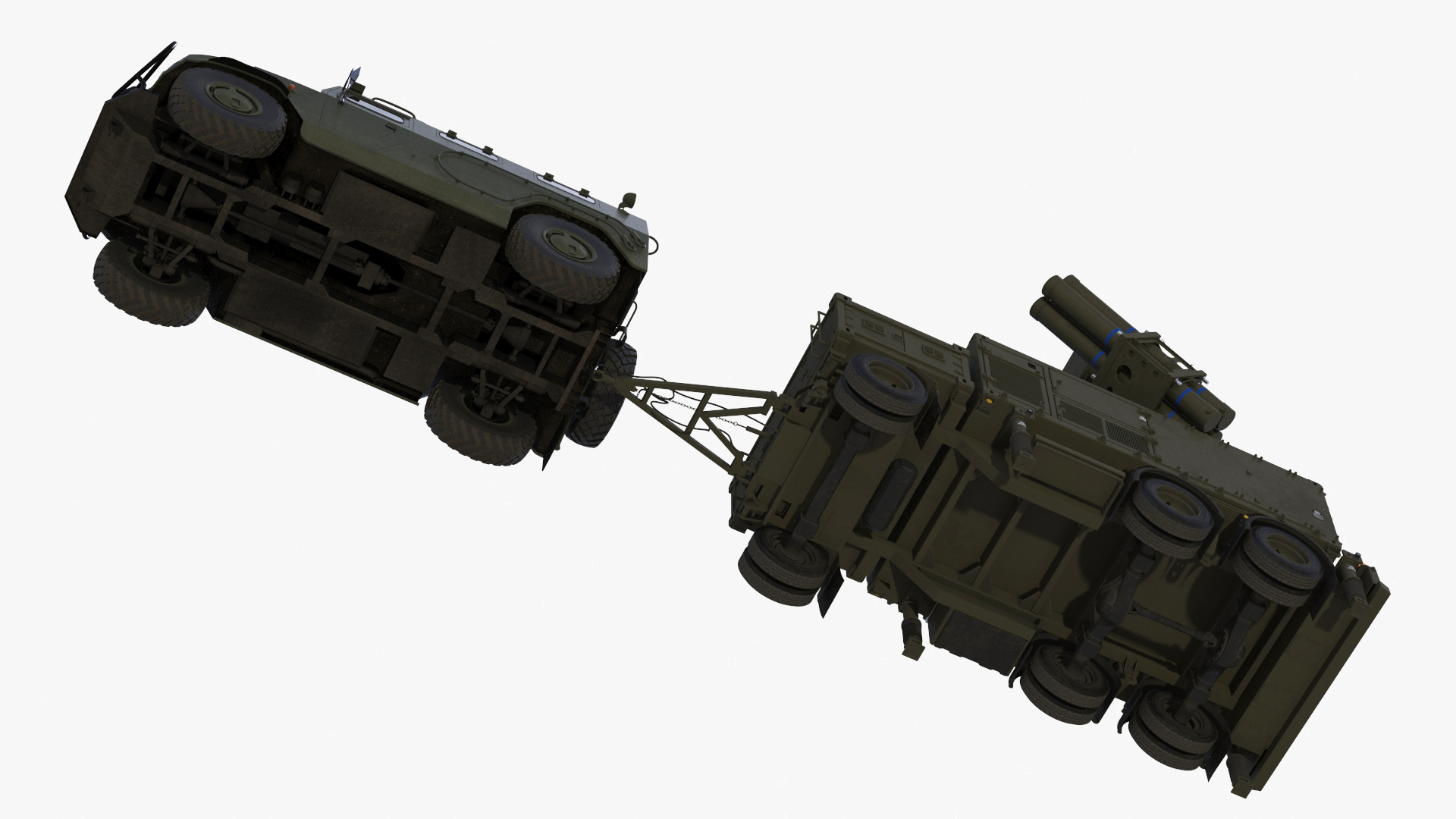 3D model Military Truck with Missile System Crotale NG