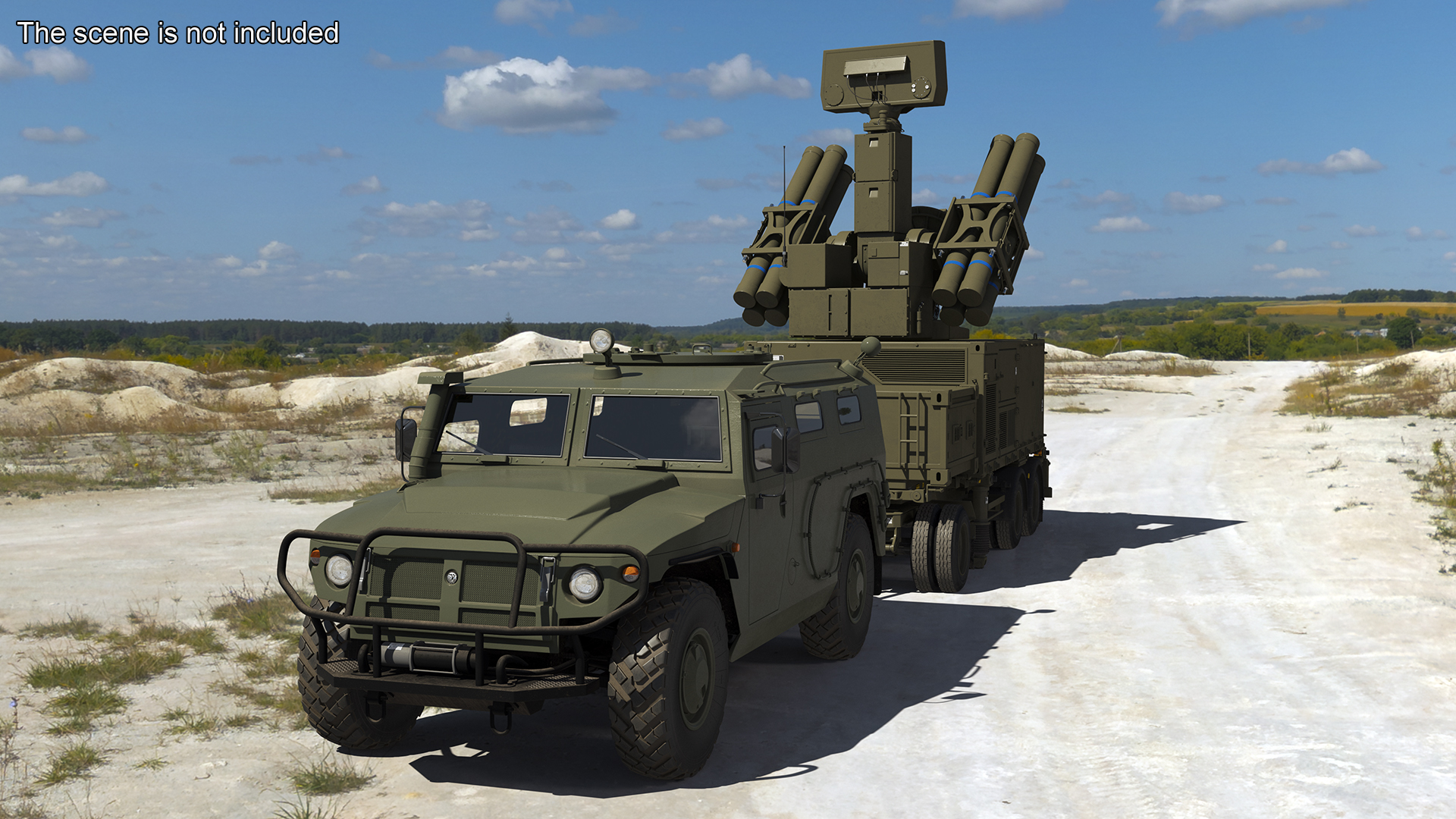 3D model Military Truck with Missile System Crotale NG