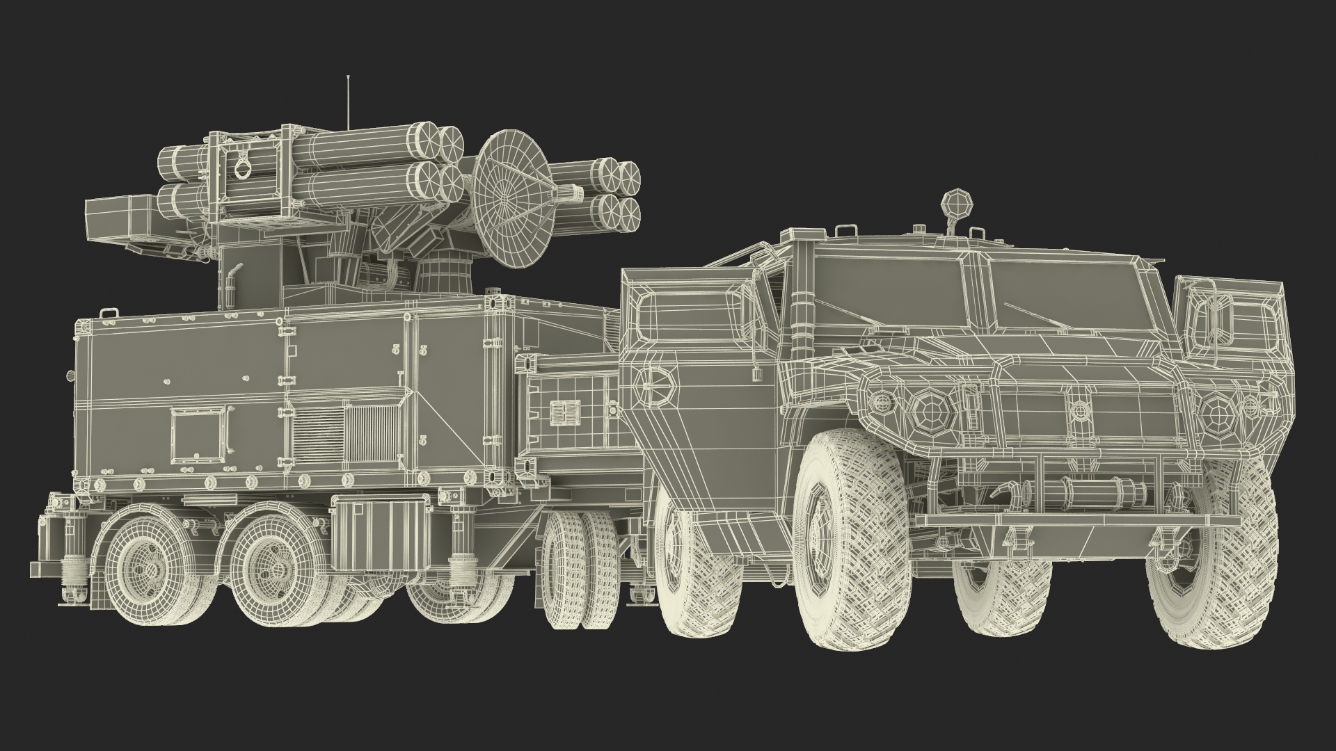 3D model Military Truck with Missile System Crotale NG