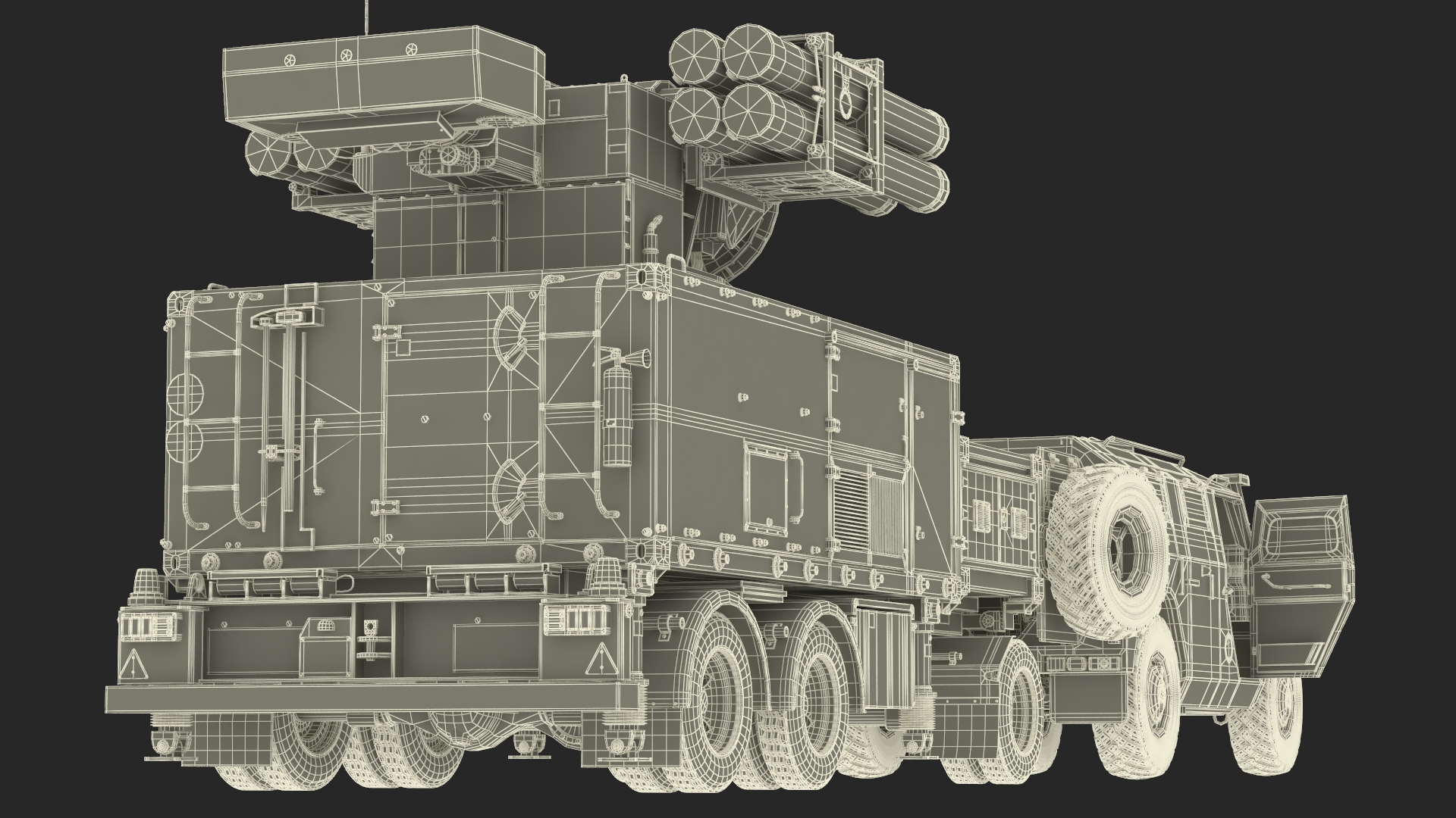 3D model Military Truck with Missile System Crotale NG