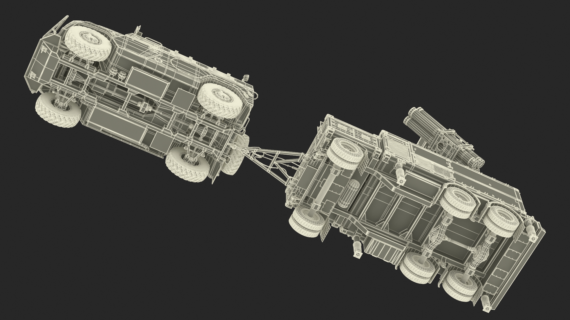 3D model Military Truck with Missile System Crotale NG