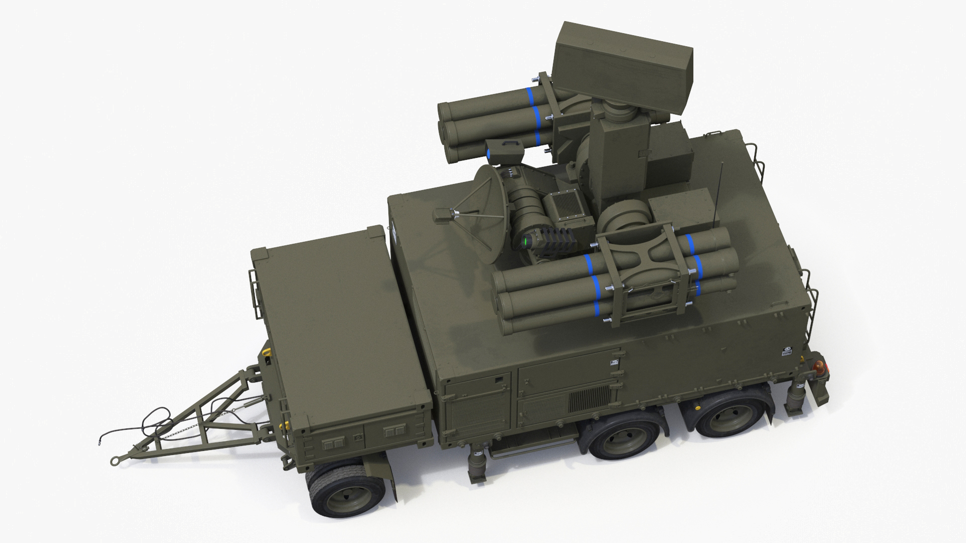 3D model Military Truck with Missile System Crotale NG