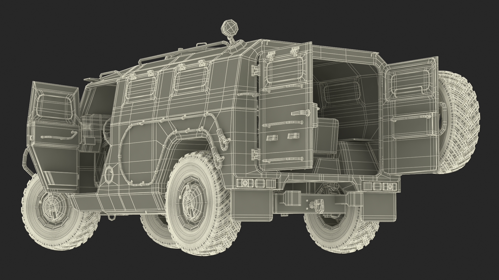 3D model Military Truck with Missile System Crotale NG