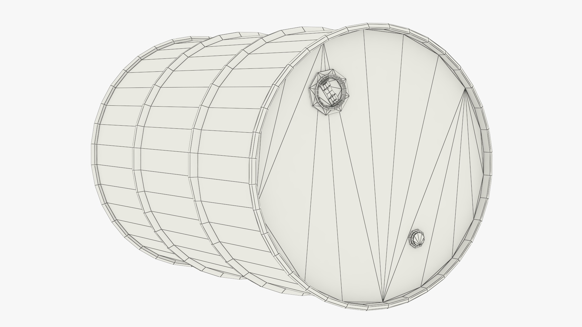 Oil Storage Steel Barrel Black Game Ready - view 9