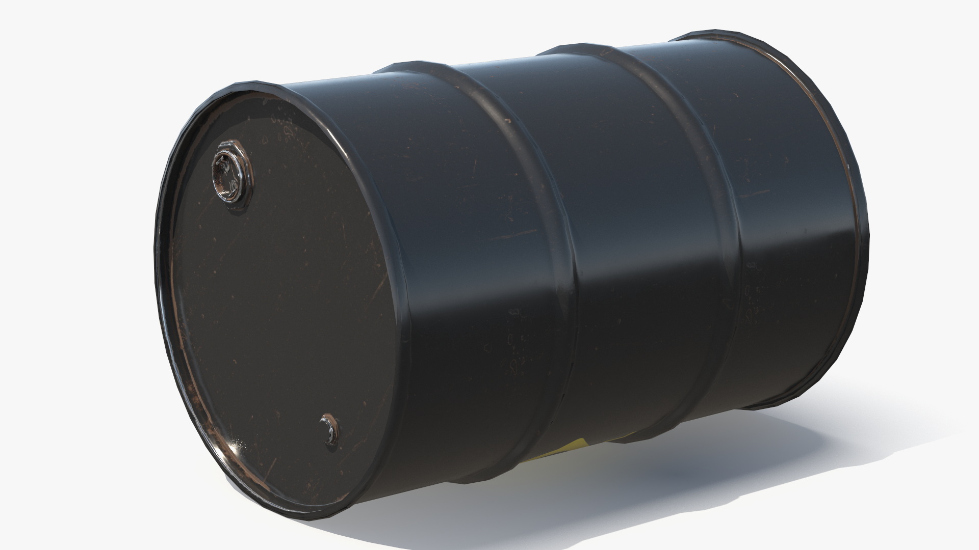 Oil Storage Steel Barrel Black Game Ready - view 6