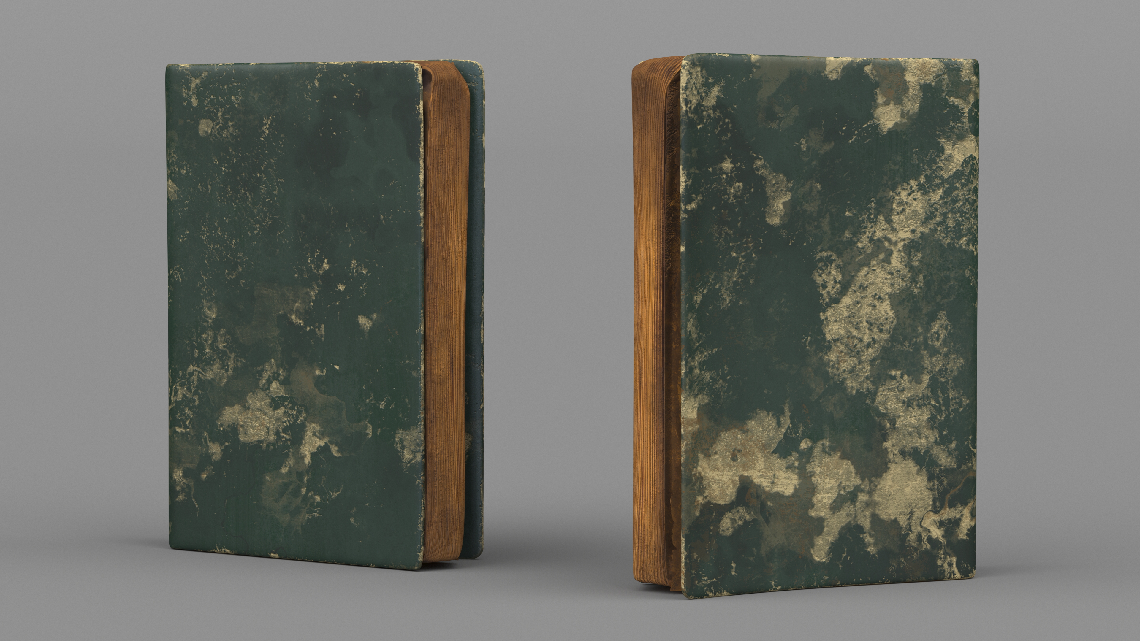 3D Closed Clean Old Book