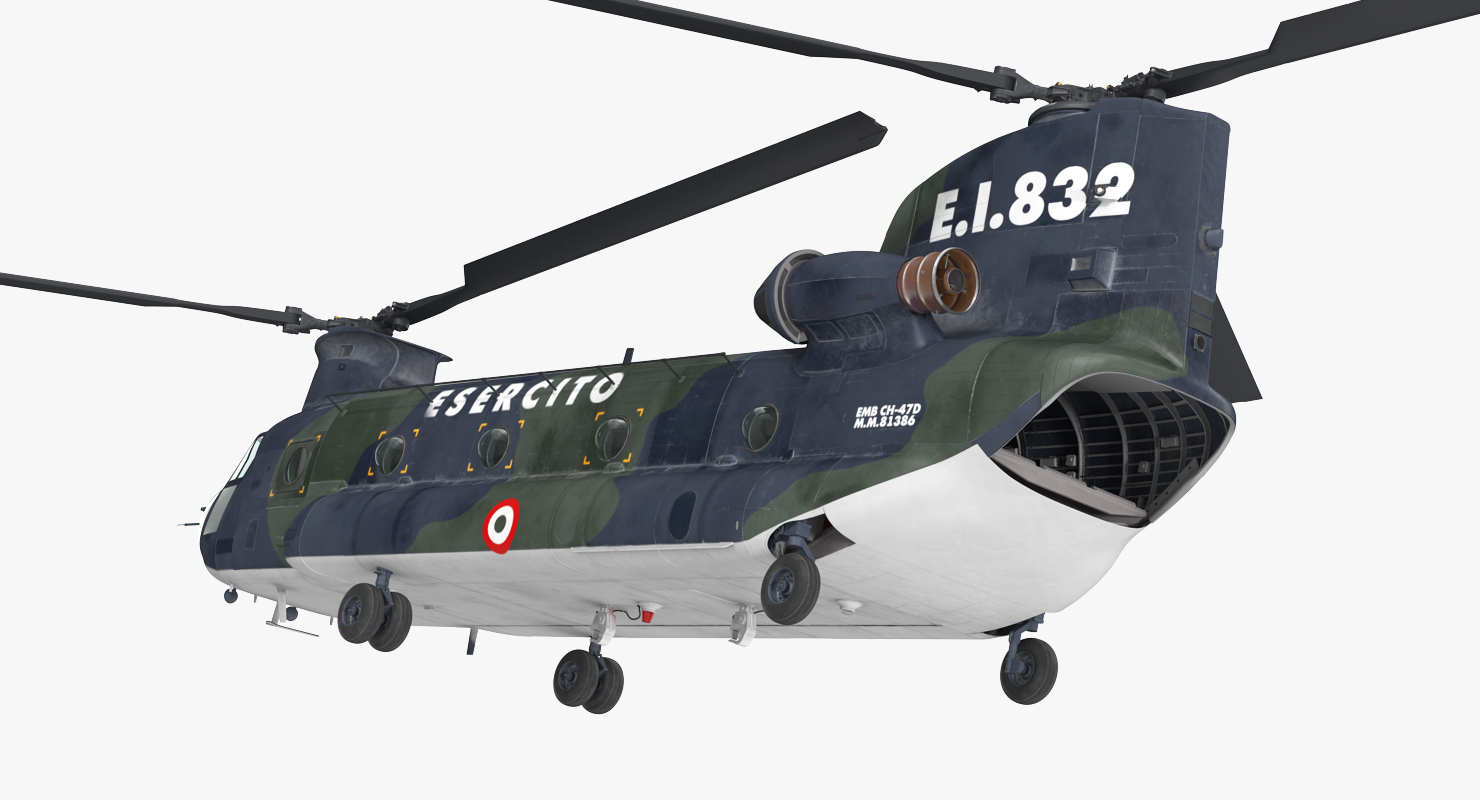 Transport Helicopter CH 47 Chinook 3D model