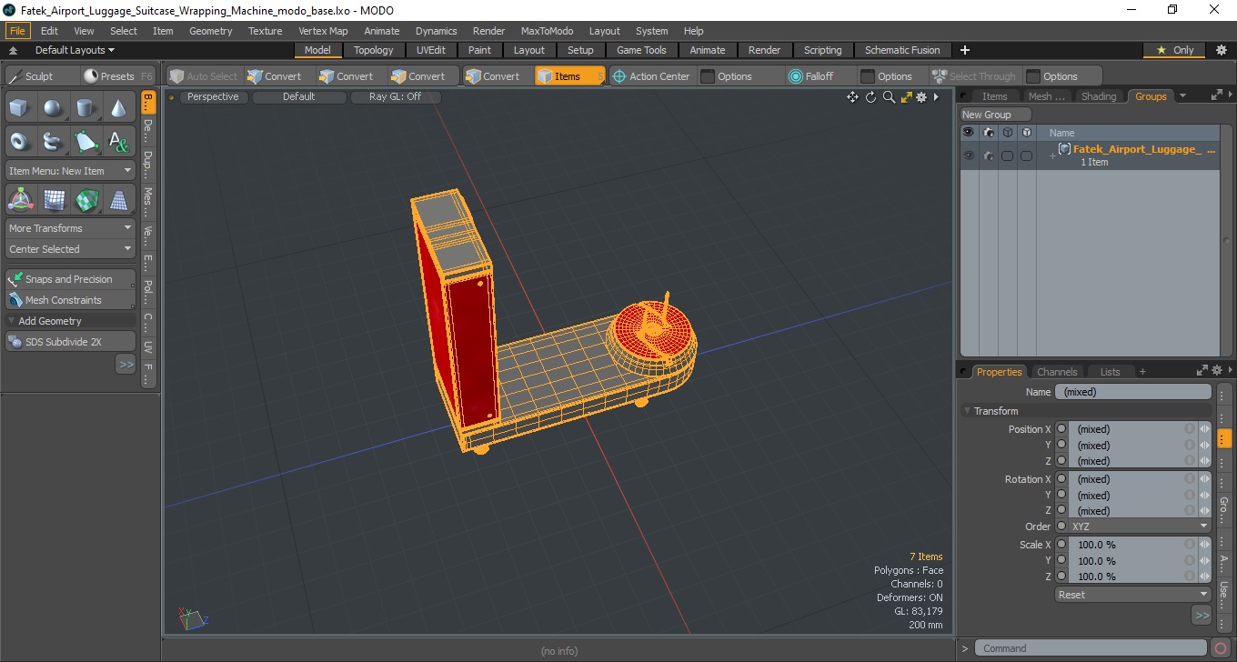 Fatek Airport Luggage Suitcase Wrapping Machine 3D
