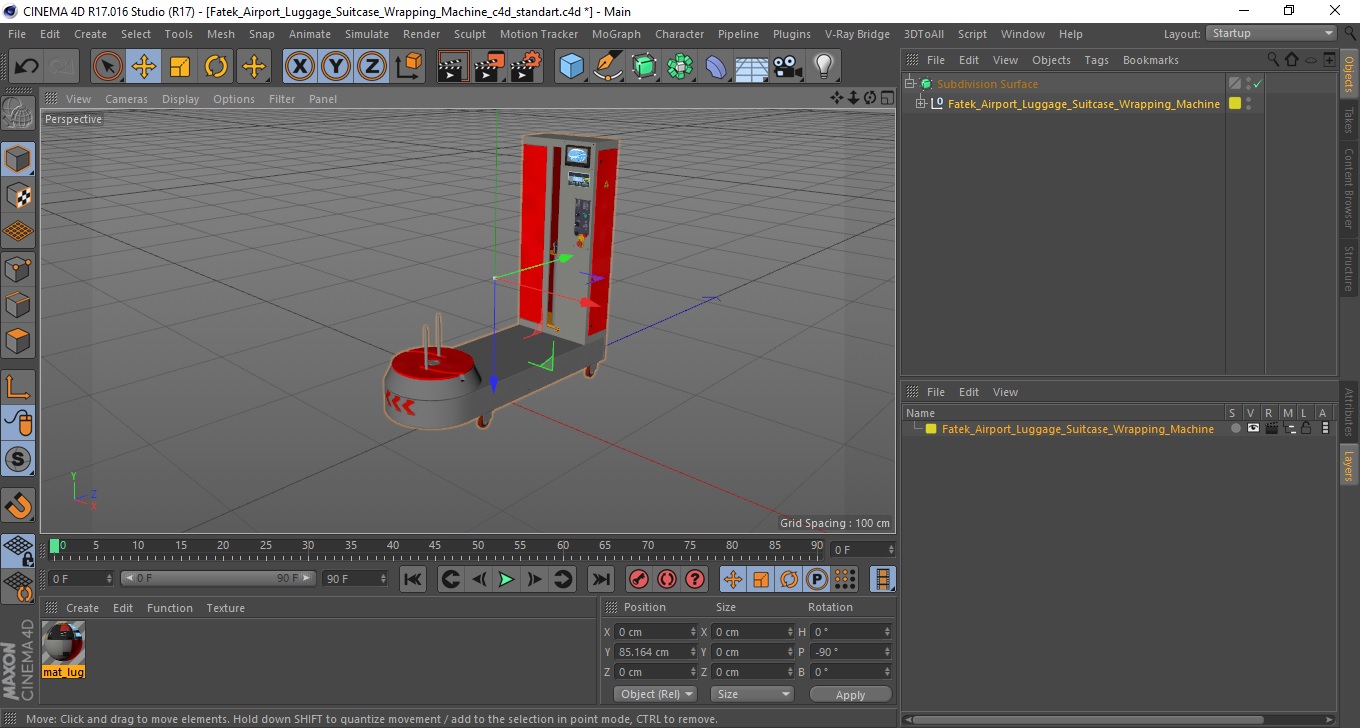 Fatek Airport Luggage Suitcase Wrapping Machine 3D
