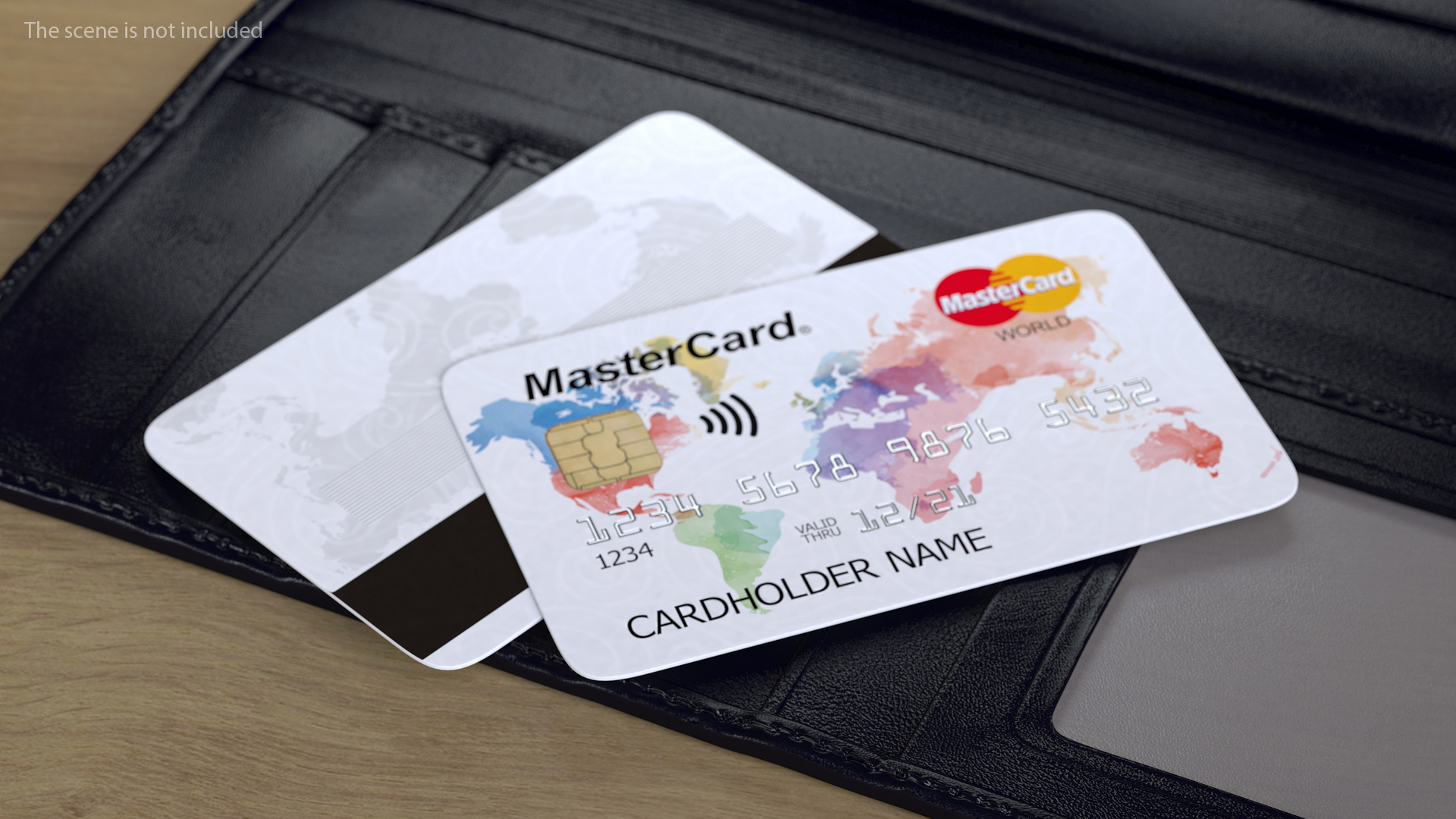 3D MasterCard World Credit Card model