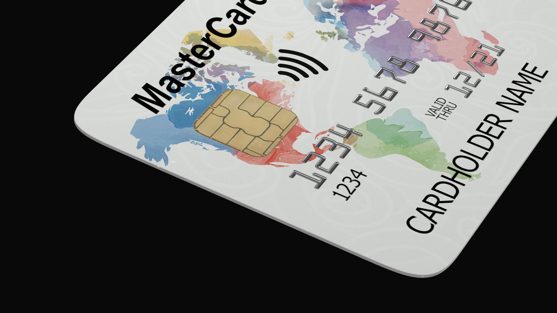3D MasterCard World Credit Card model