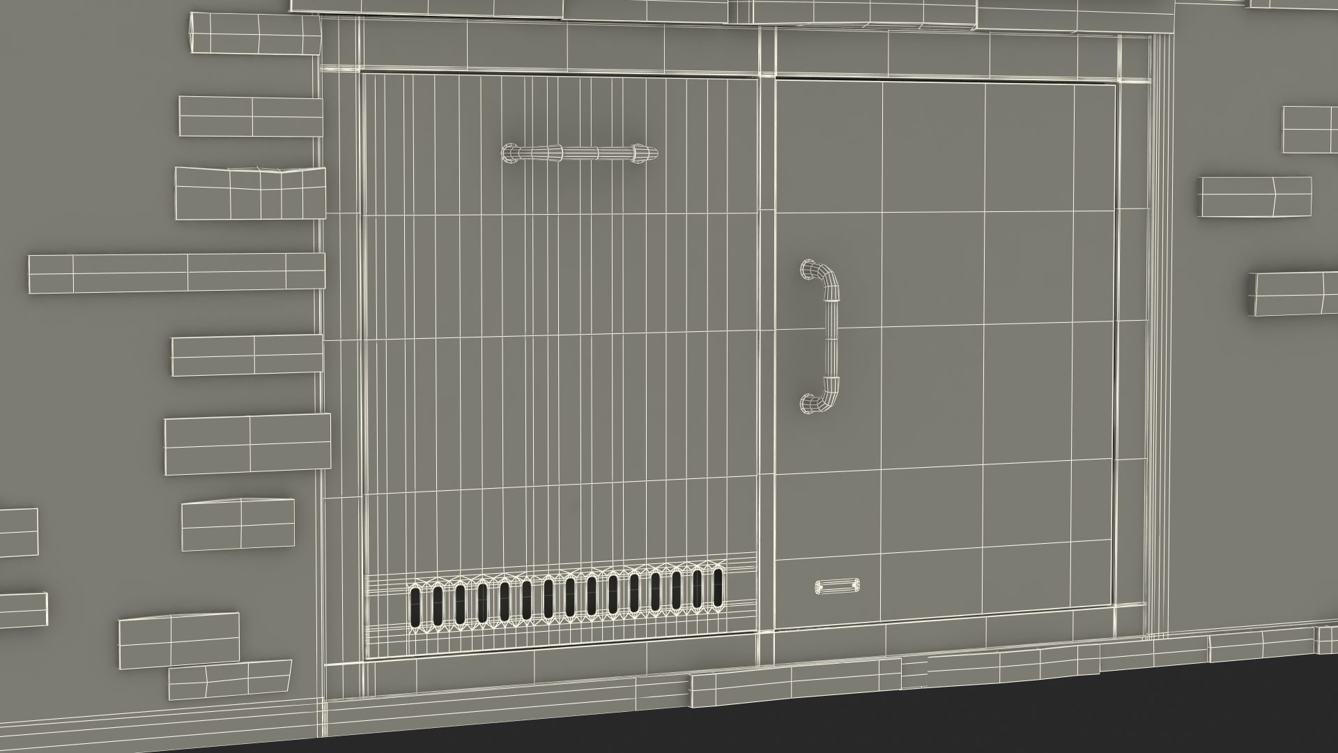 3D Outdoor BBQ Kitchen Island
