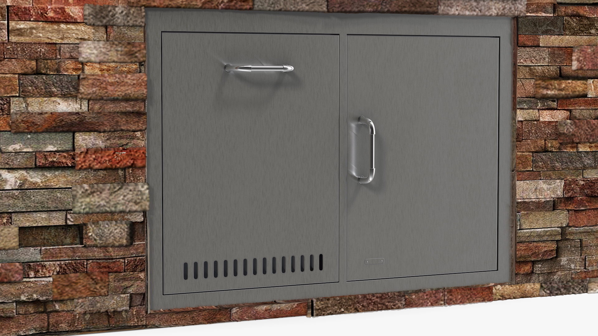 3D Outdoor BBQ Kitchen Island