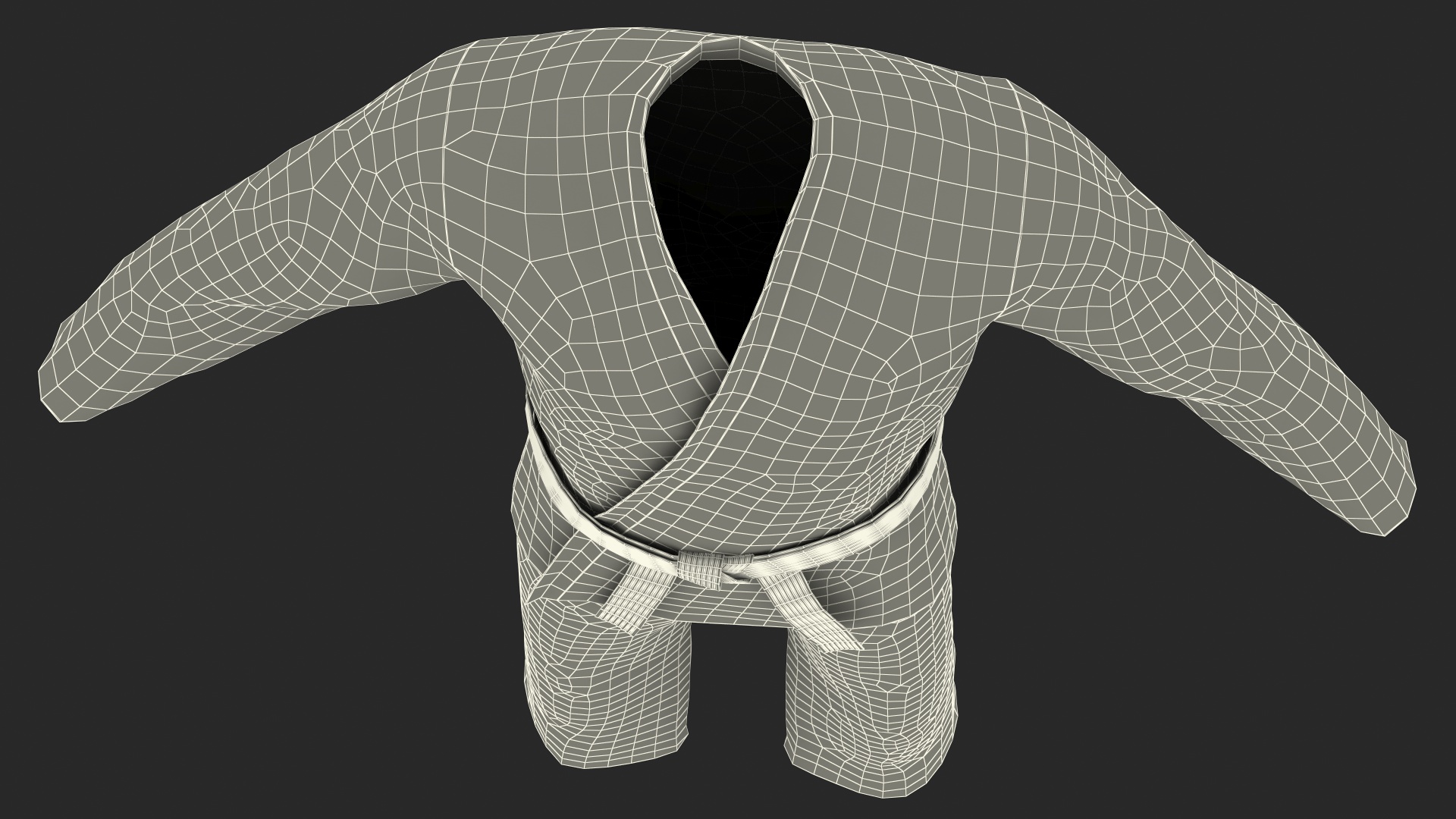 Karate Uniform Blue 3D model