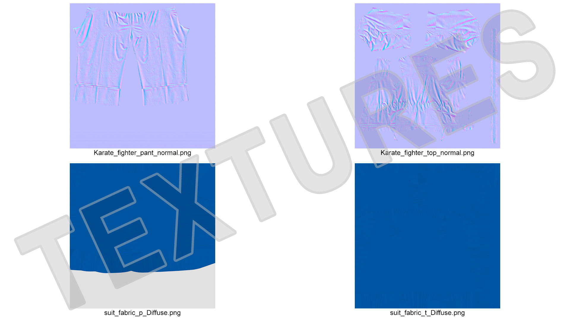 Karate Uniform Blue 3D model