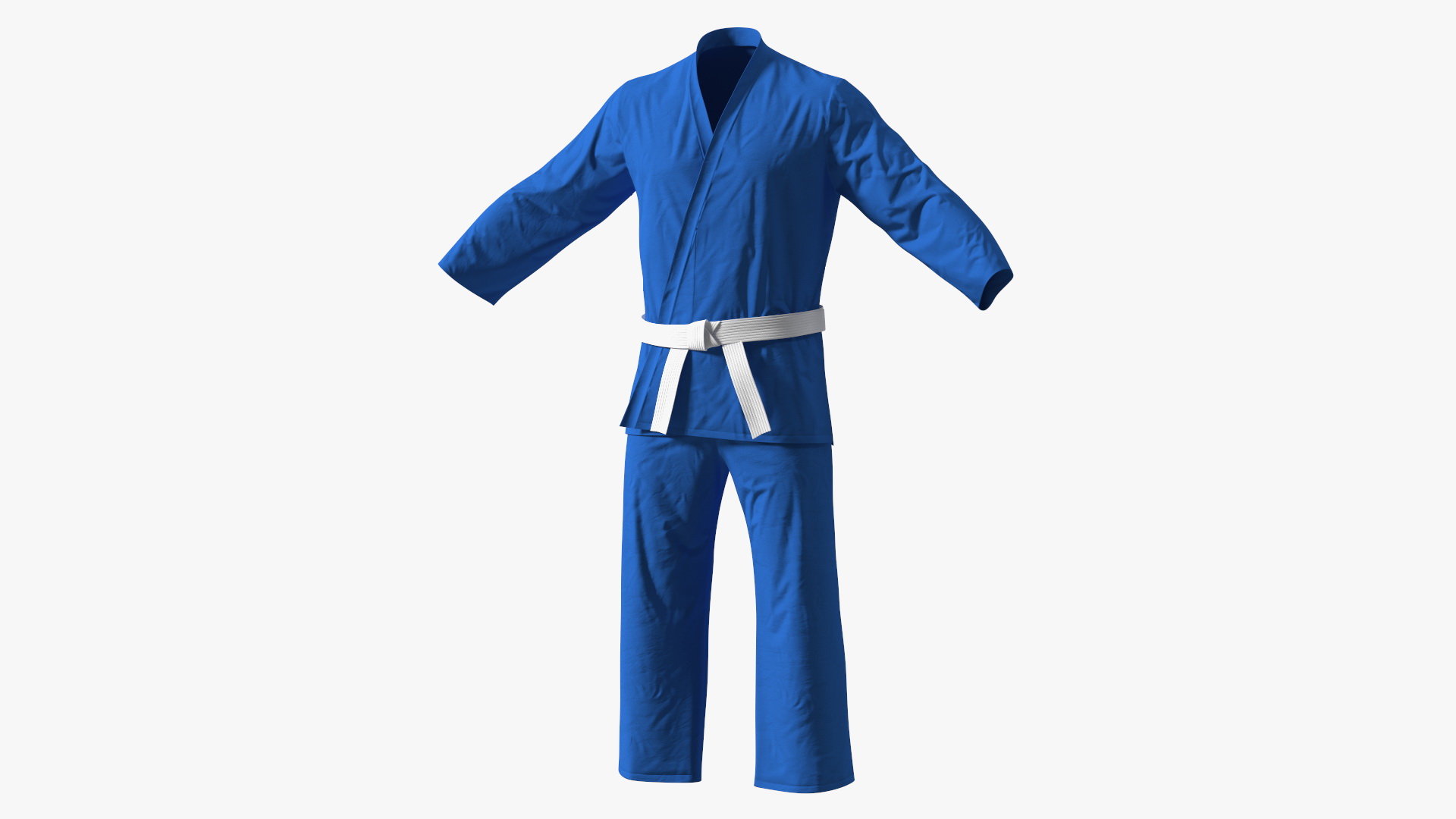 Karate Uniform Blue 3D model