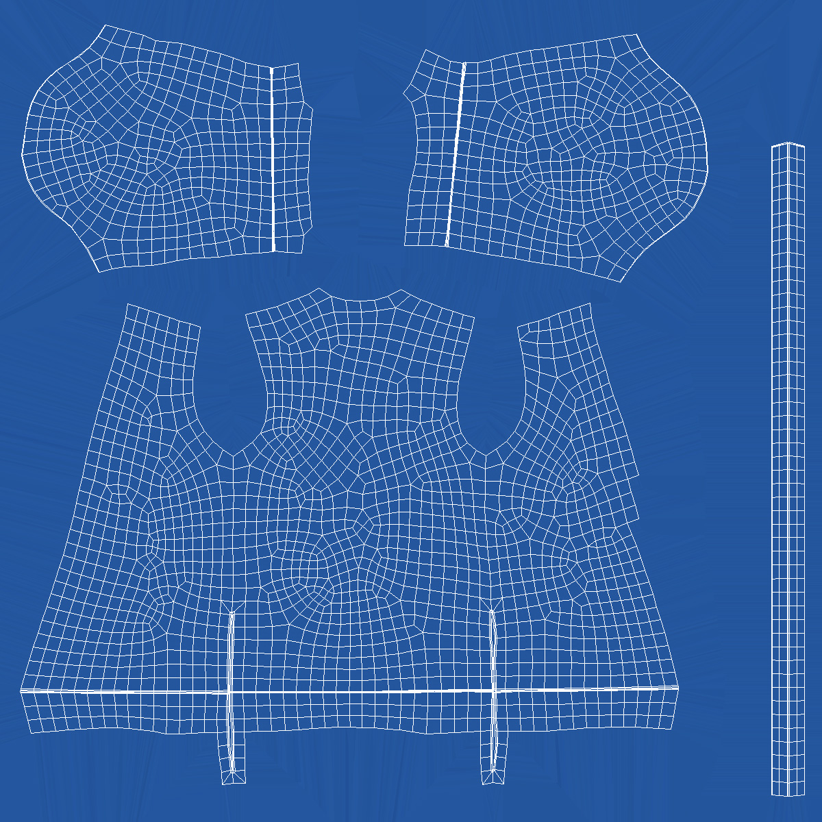 Karate Uniform Blue 3D model