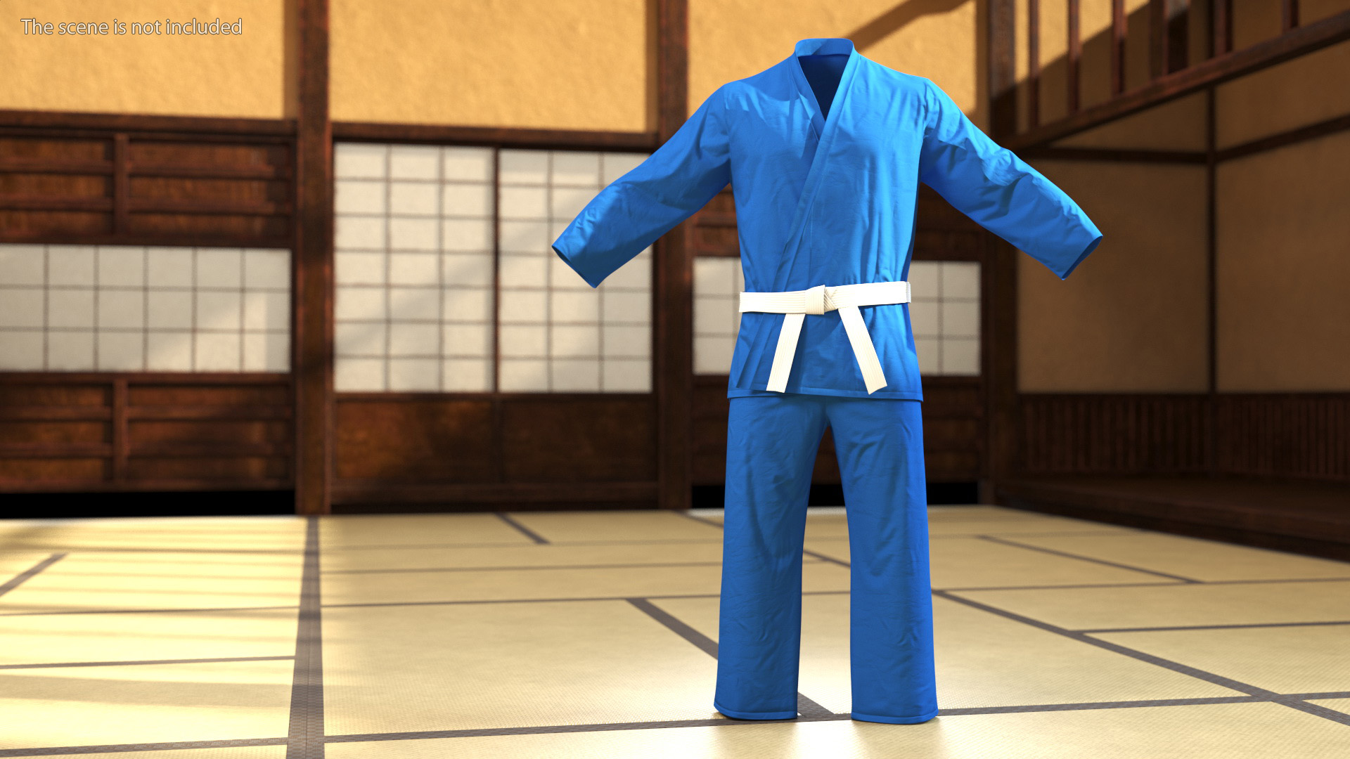 Karate Uniform Blue 3D model