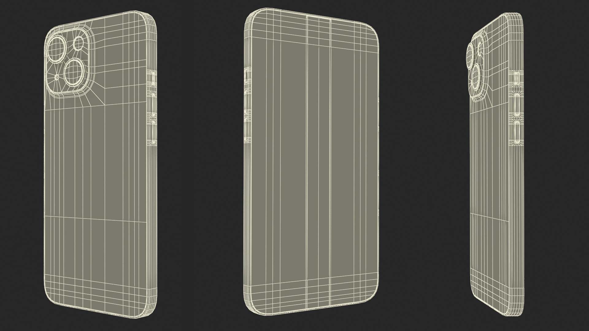 3D IPhone 15 Plus Black Cracked model