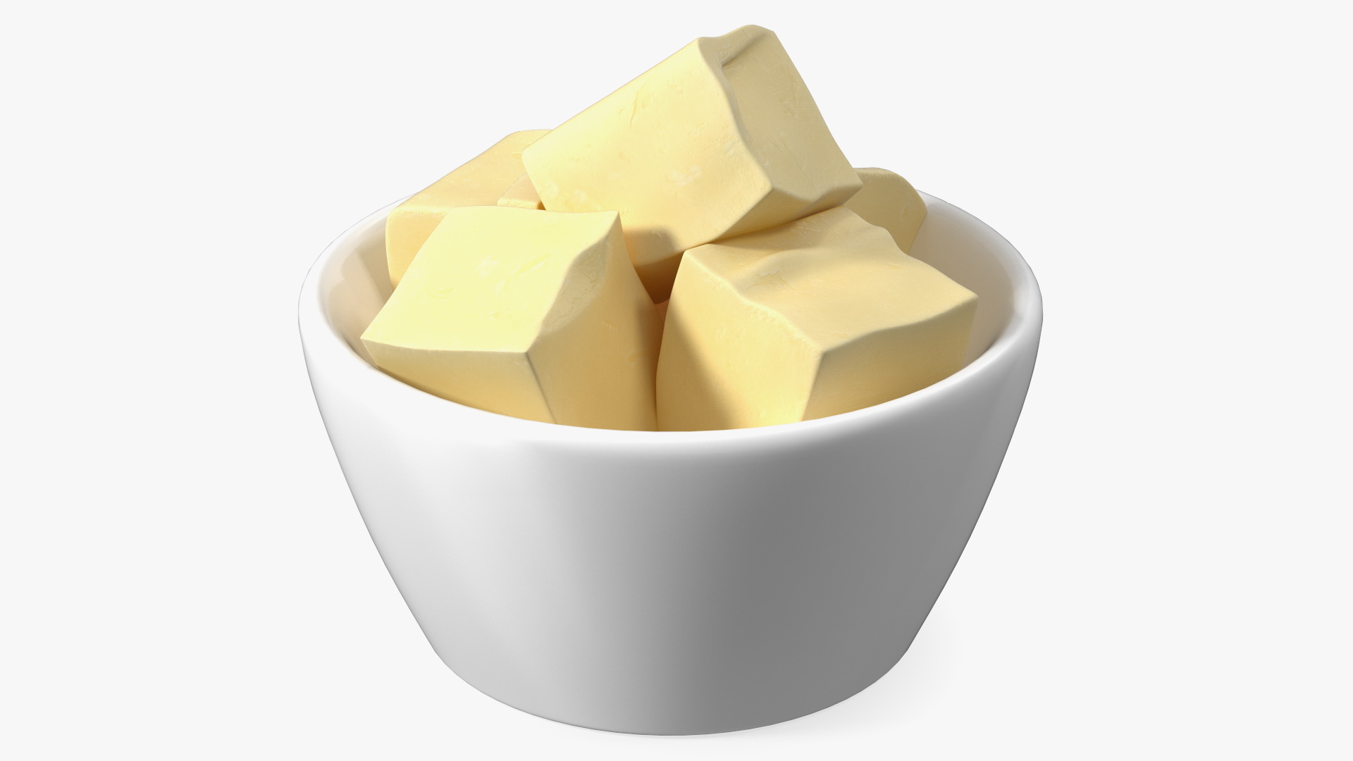 3D Butter Pieces in Bowl