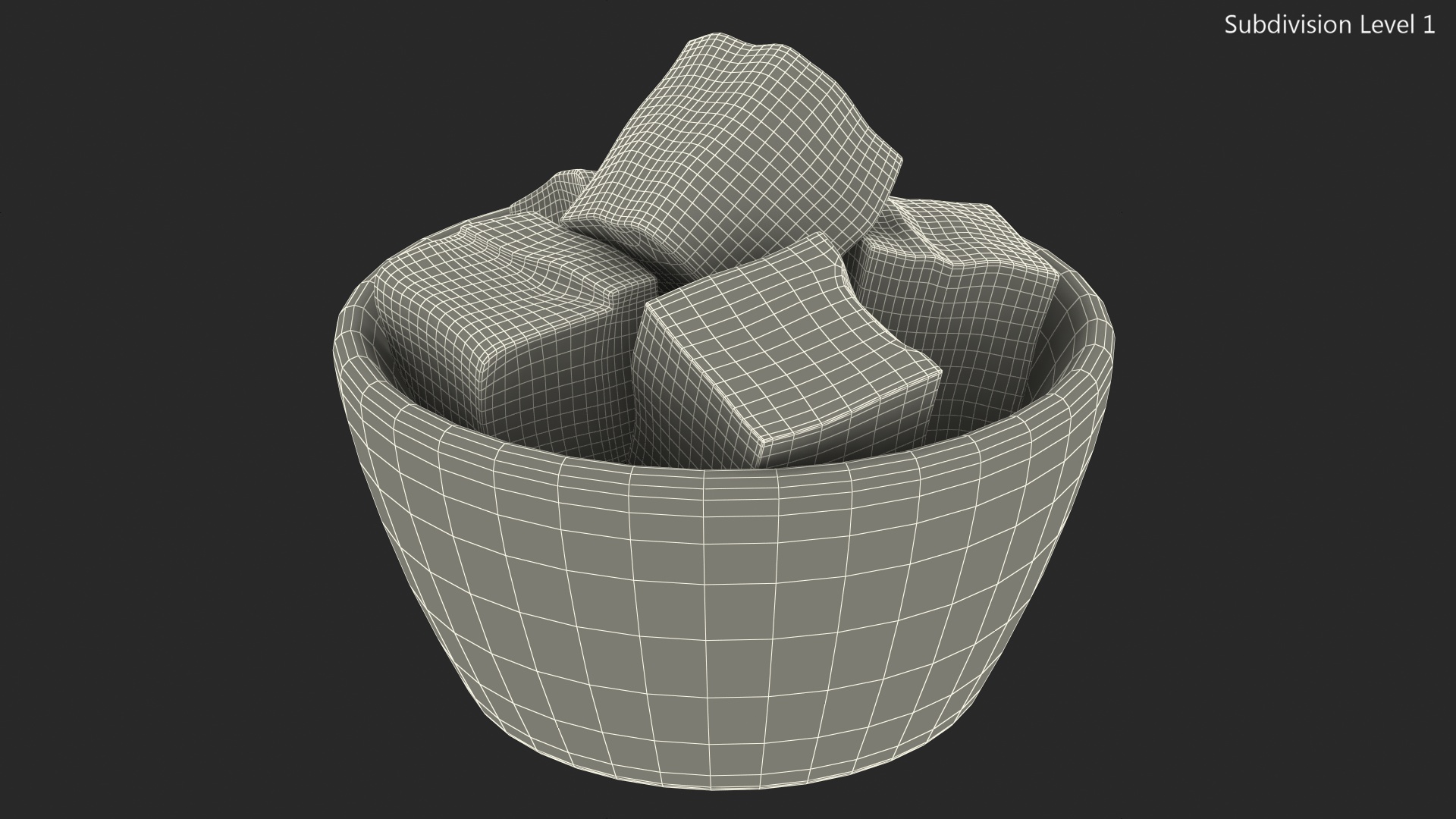 3D Butter Pieces in Bowl