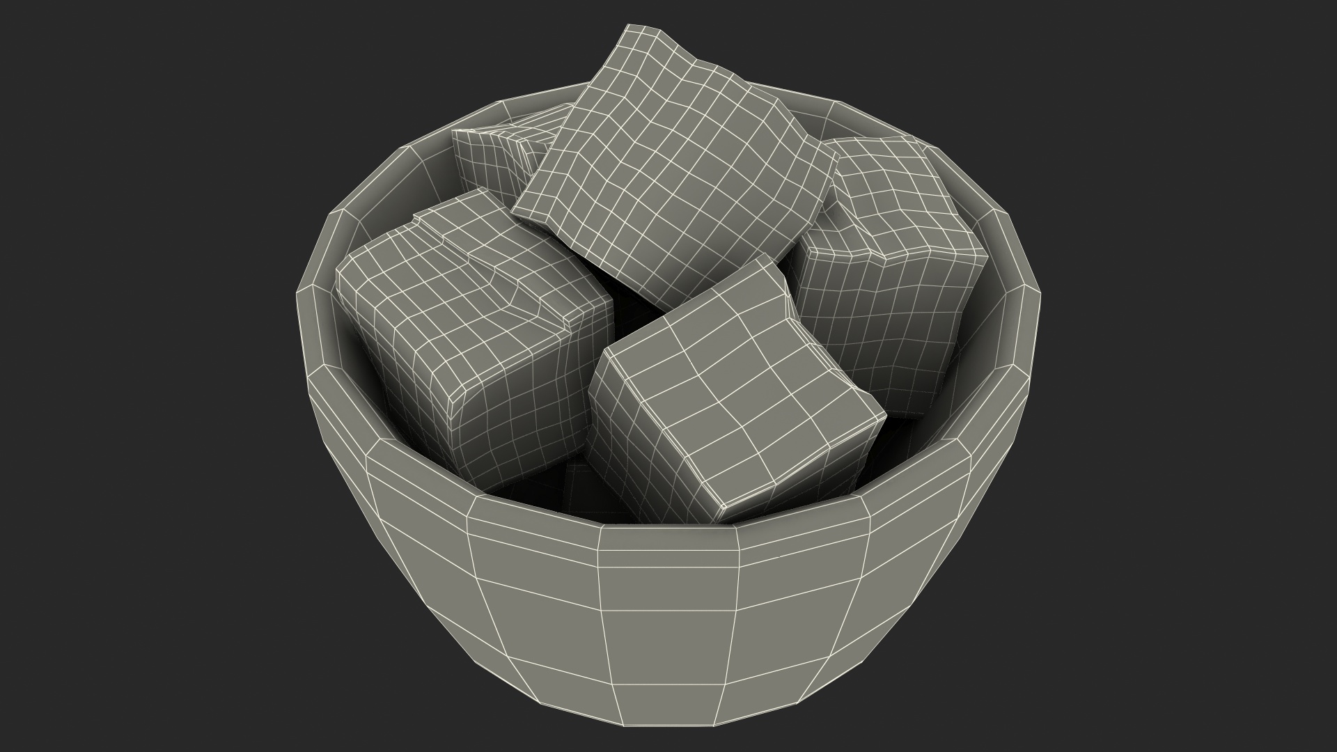 3D Butter Pieces in Bowl