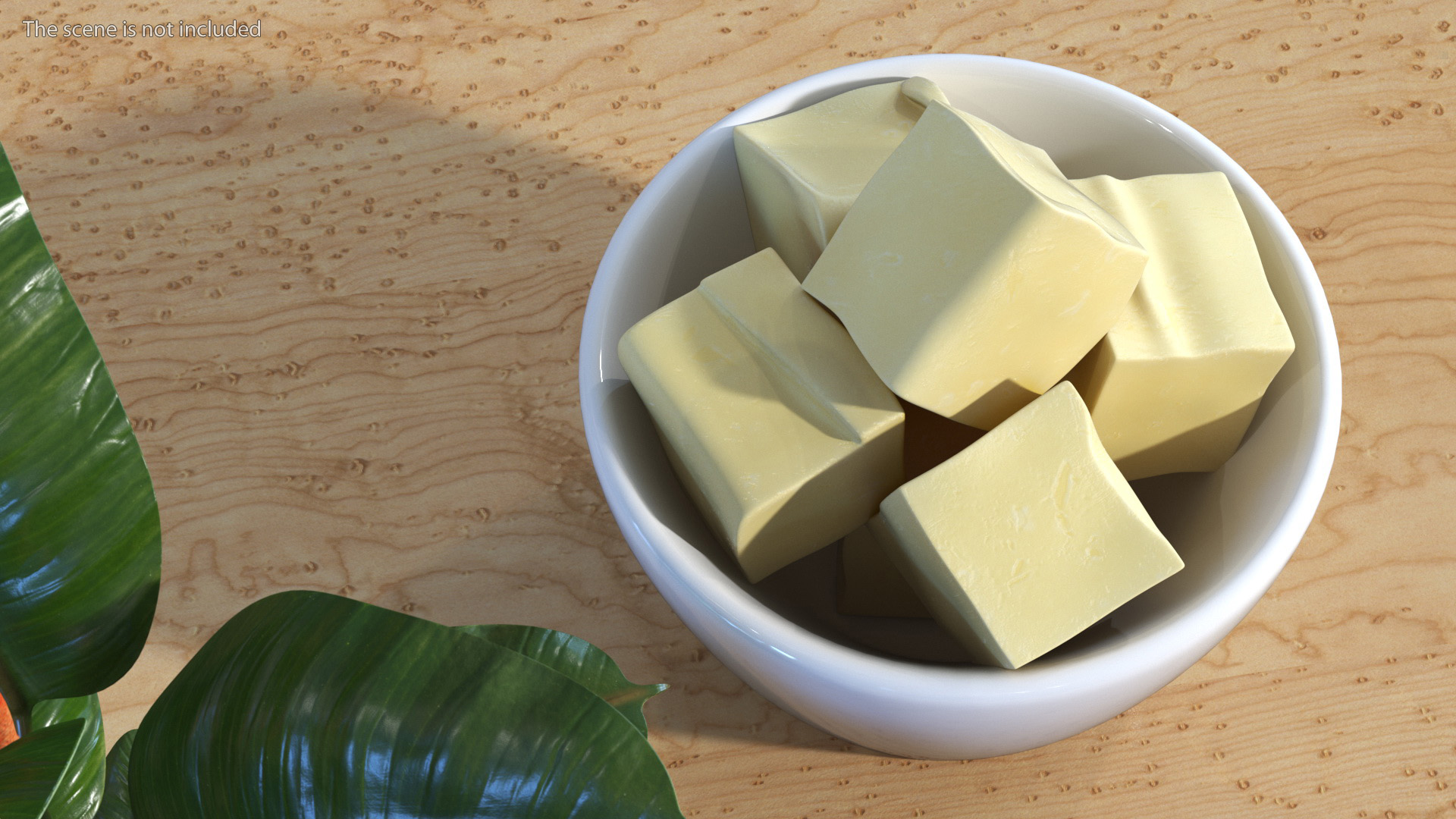 3D Butter Pieces in Bowl