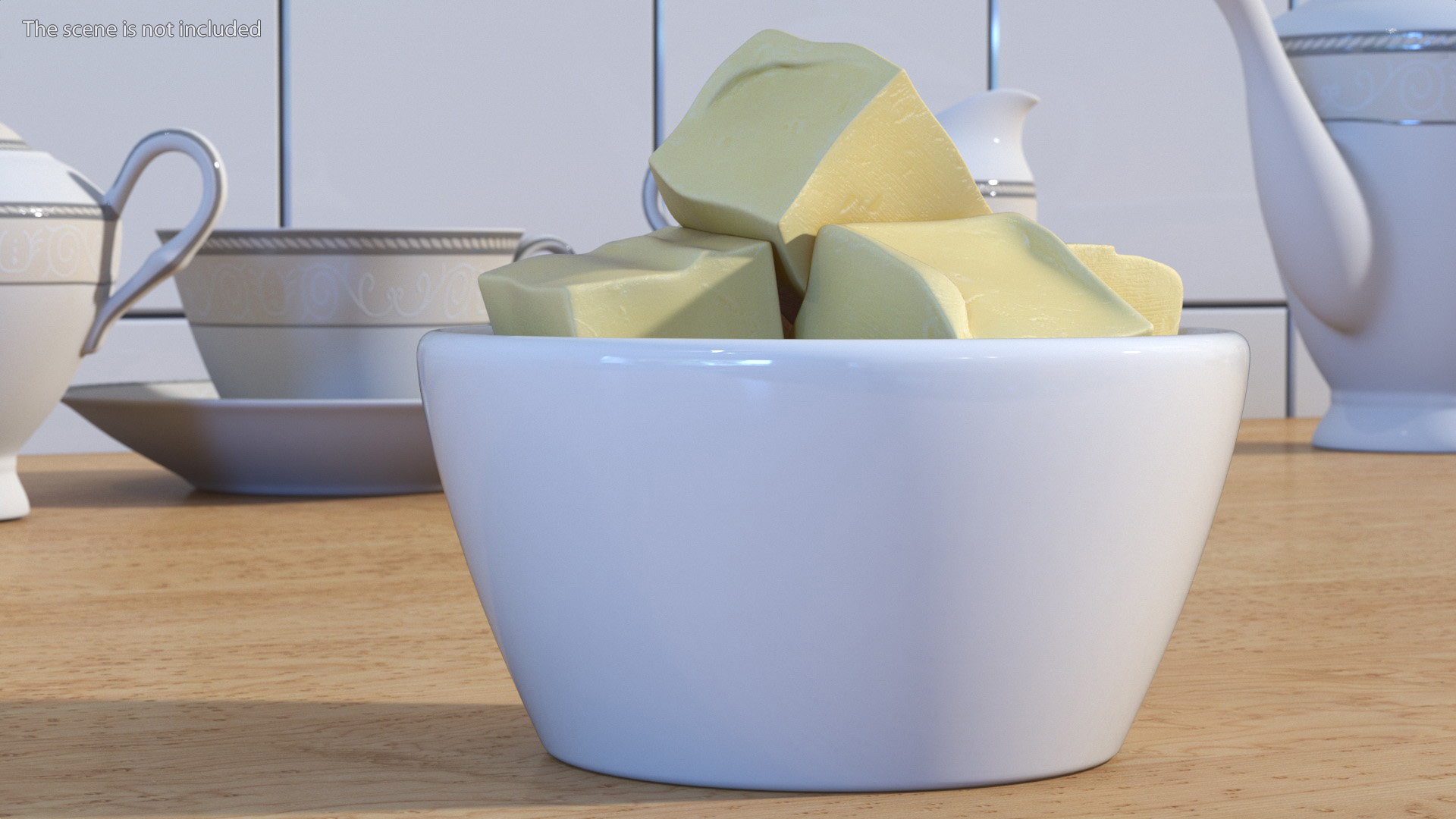 3D Butter Pieces in Bowl